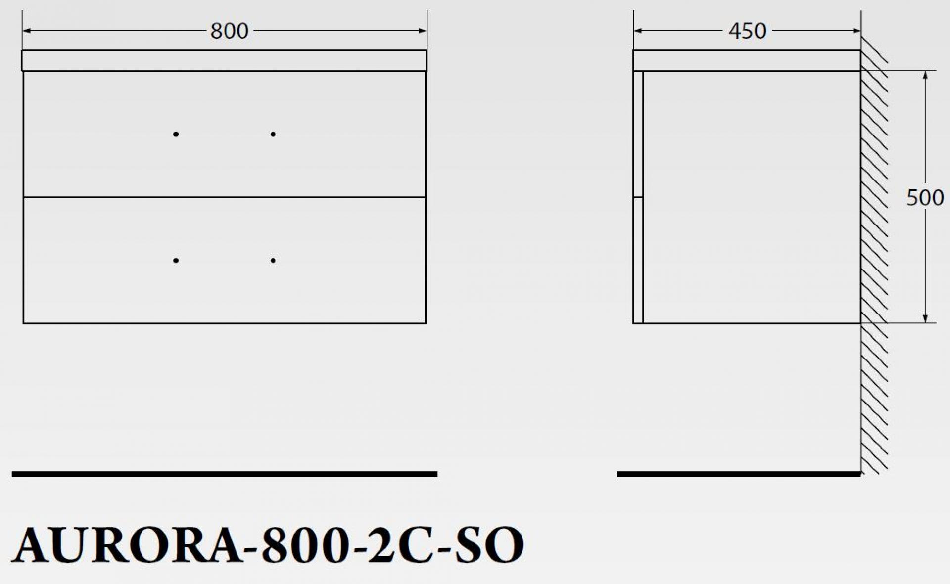 Тумба для комплекта Belbagno Aurora-800-2C-SO-AV