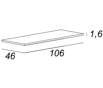 Столешница Cezares Bellagio 106 50186 bianco