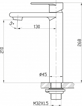 Комплект раковина San More Milonia SMS971902 + смеситель BelBagno Nova NOV-LMC-IN