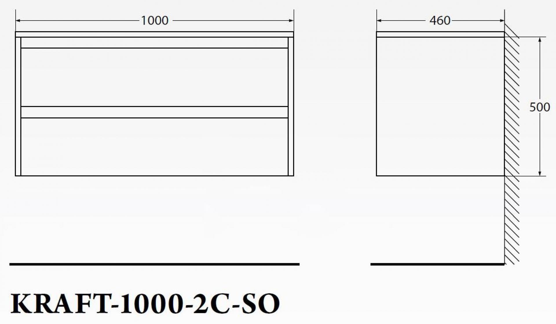 Тумба для комплекта BelBagno Kraft-1000-2C-SO-PB