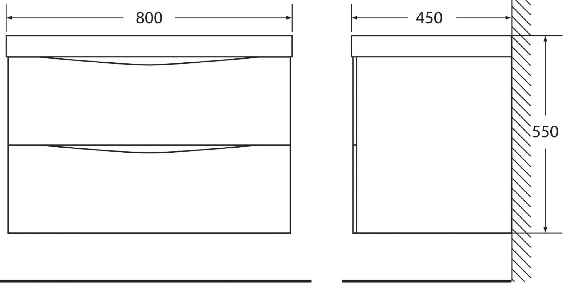 Тумба с раковиной BelBagno Marino 80 crema opaco