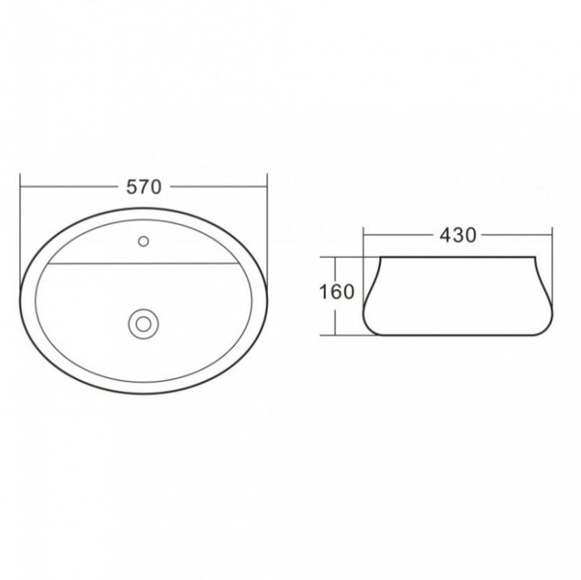 Раковина накладная 57 см Belbagno BB1399