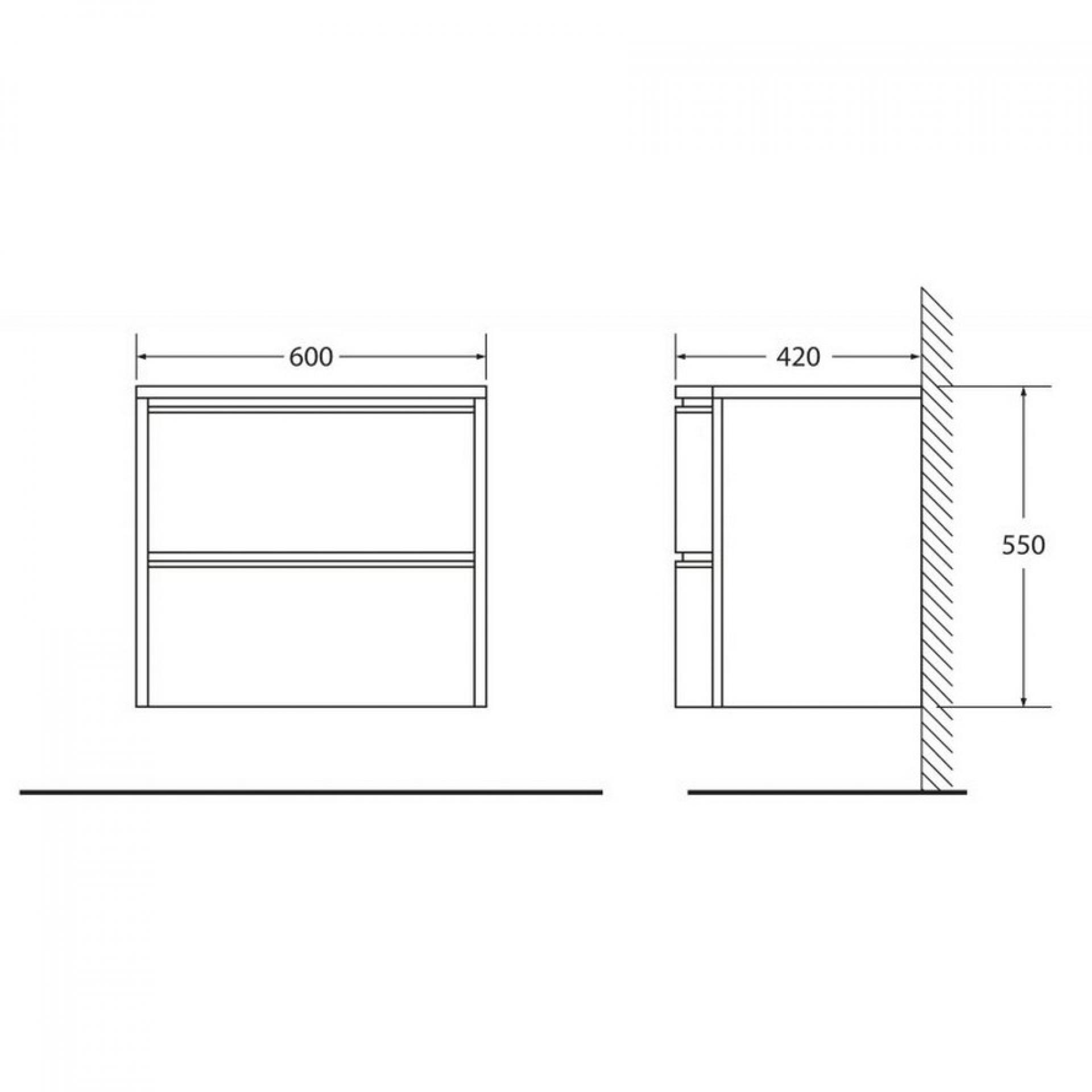 Тумба для комплекта BelBagno Prospero BB600DVC/MO menta opaco