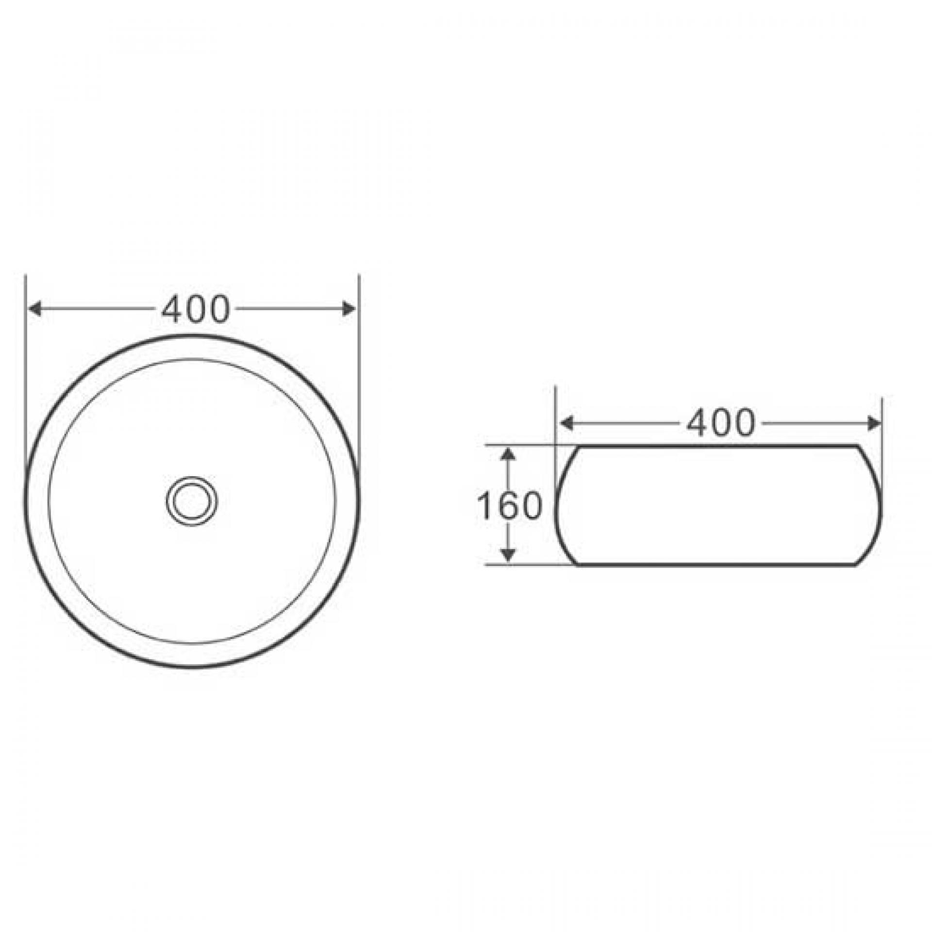 Раковина накладная 40 см Belbagno BB1065