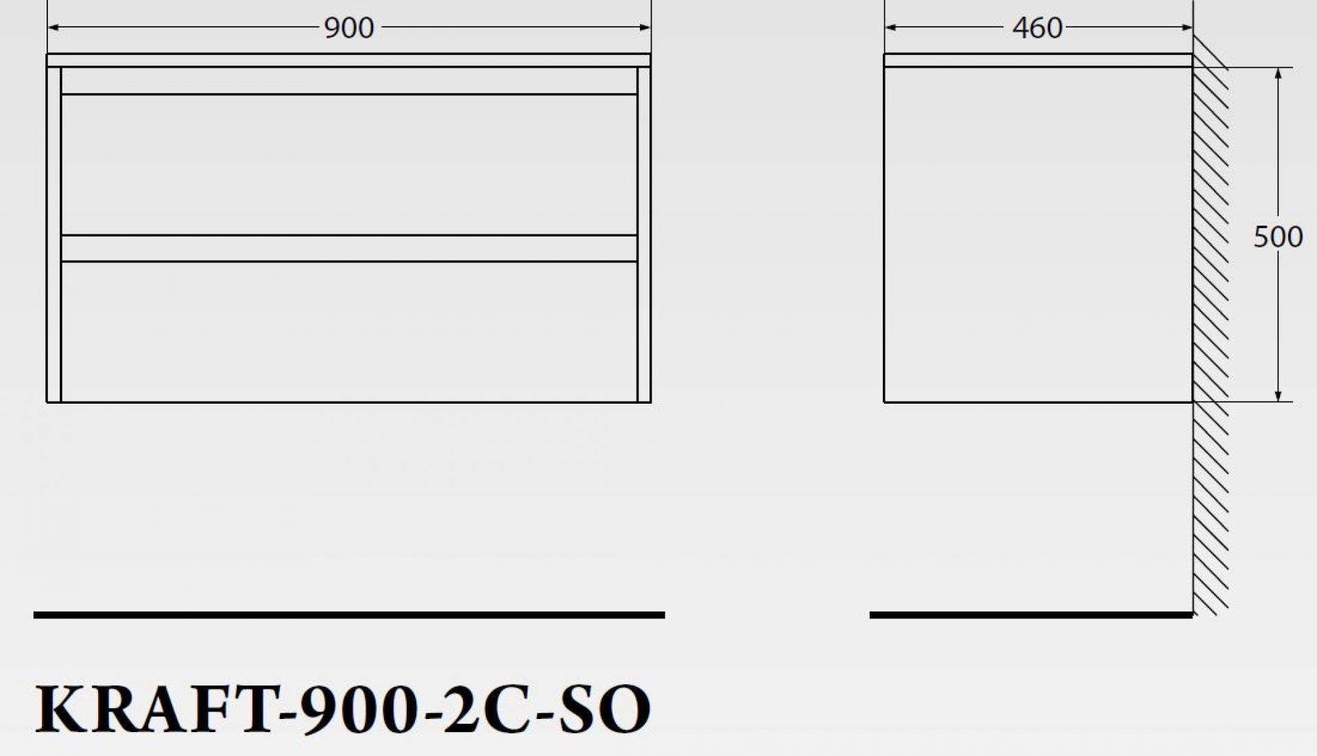 Тумба для комплекта BelBagno Kraft-900-2C-SO-BO