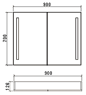 Зеркало-шкаф BelBagno SPC-2A-DL-BL-900