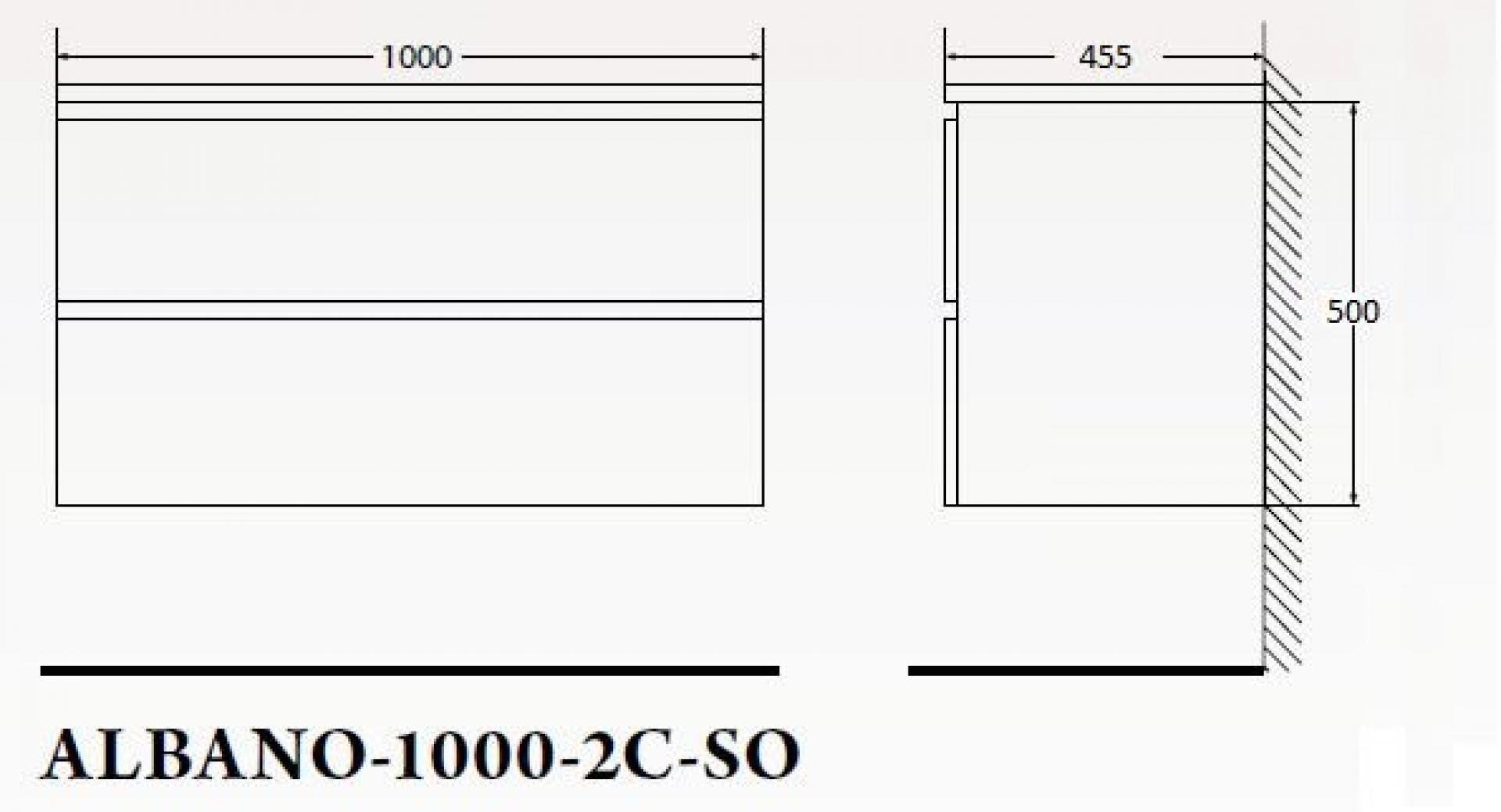 Тумба для комплекта BelBagno ALBANO-1000-2C-SO-PS pino scania