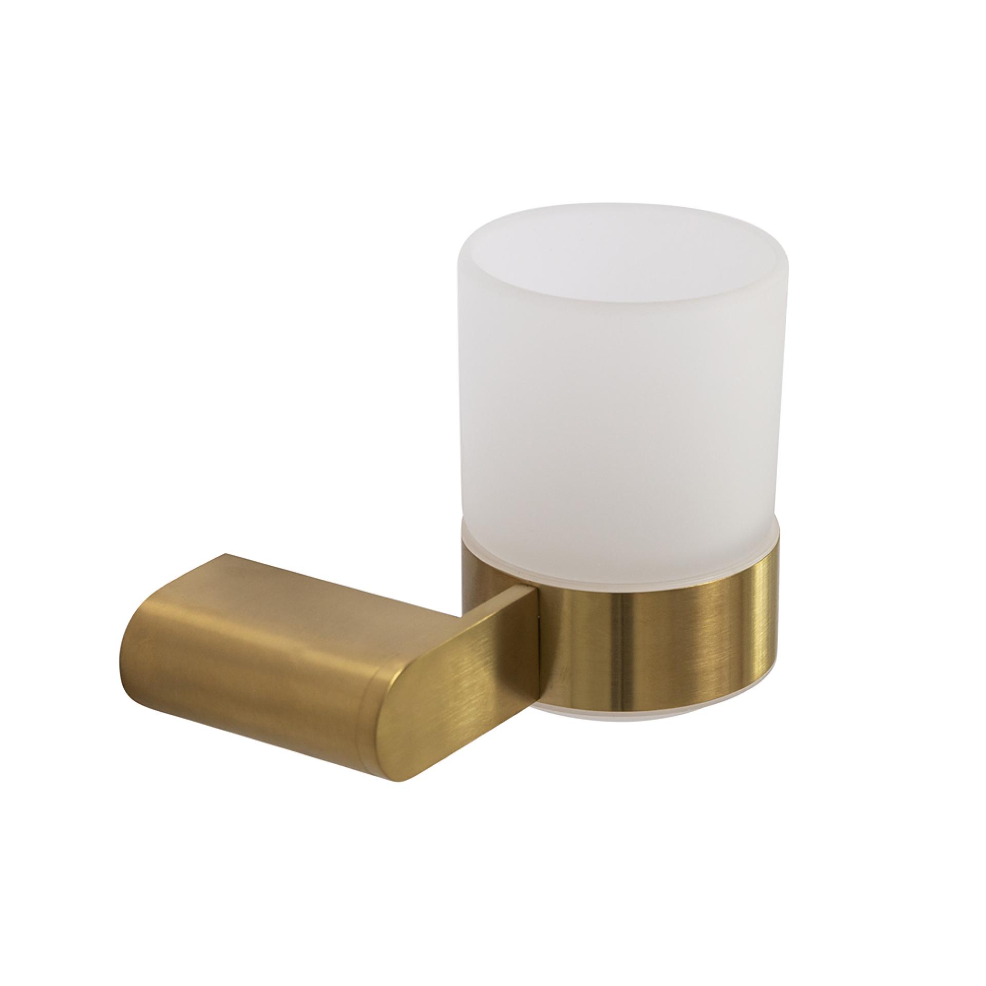 Стакан для зубных щеток Cezares Stylus STYLUS-TUMS-BORO брашированное золото