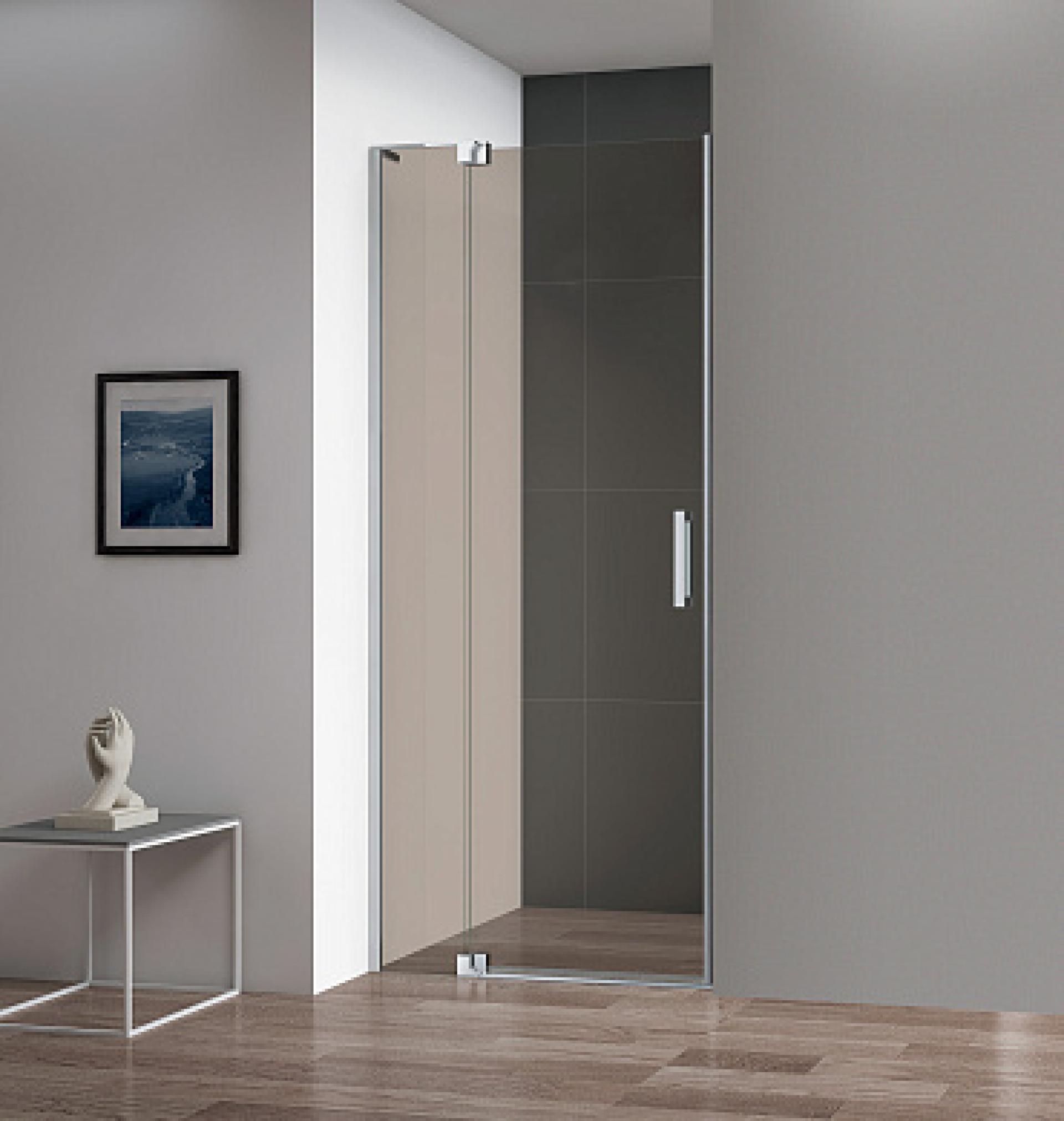 Дверь душевая Cezares Slider 80 SLIDER-B-1-80/90-BR-Cr профиль хром, стекло тонированное