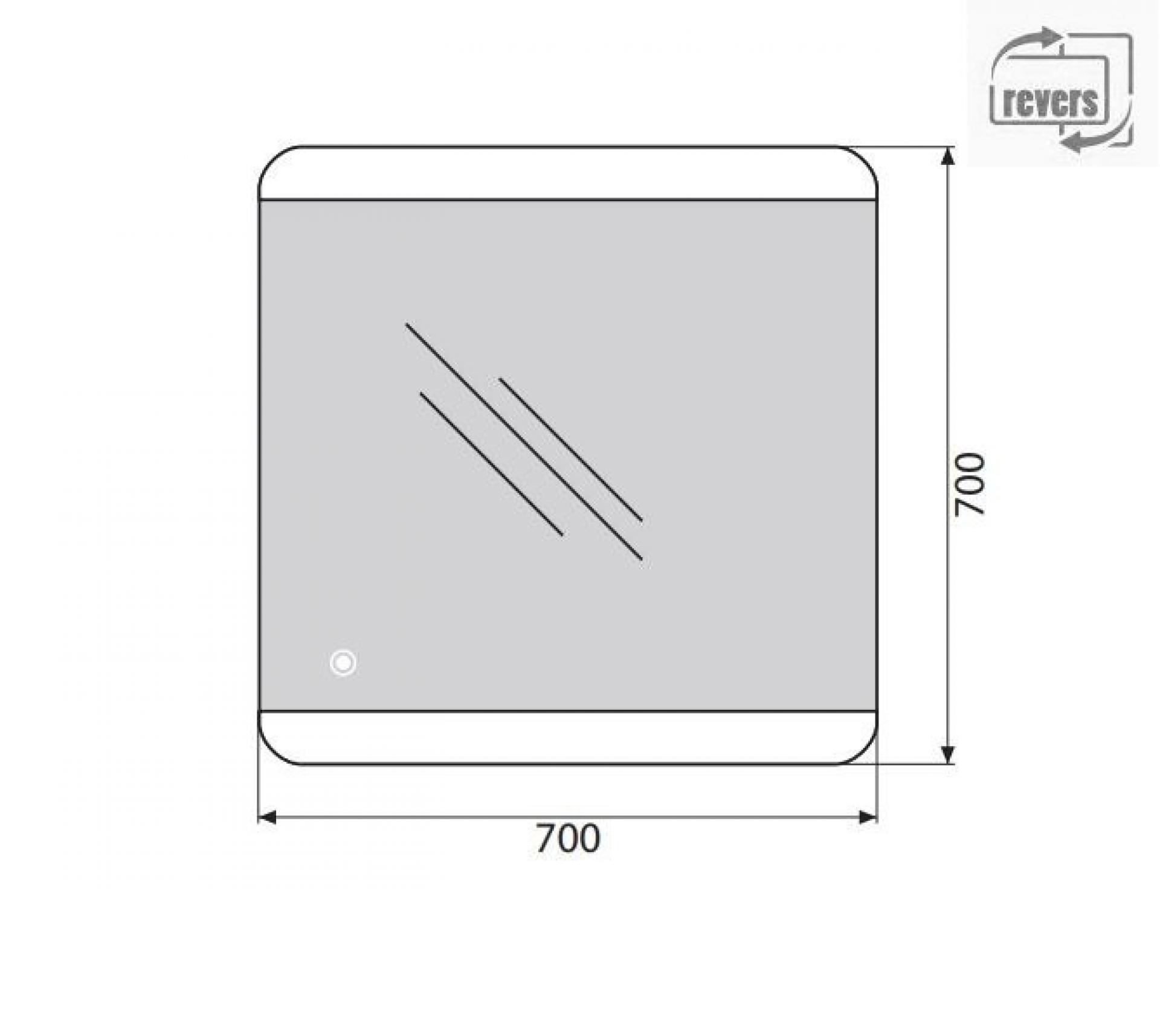 Зеркало BelBagno SPC-CEZ-700-700-LED-TCH с сенсорным выключением