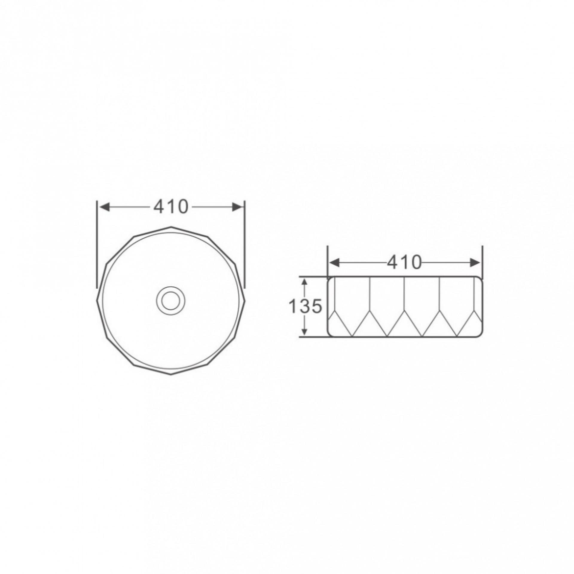 Раковина накладная 41 см Belbagno BB1409