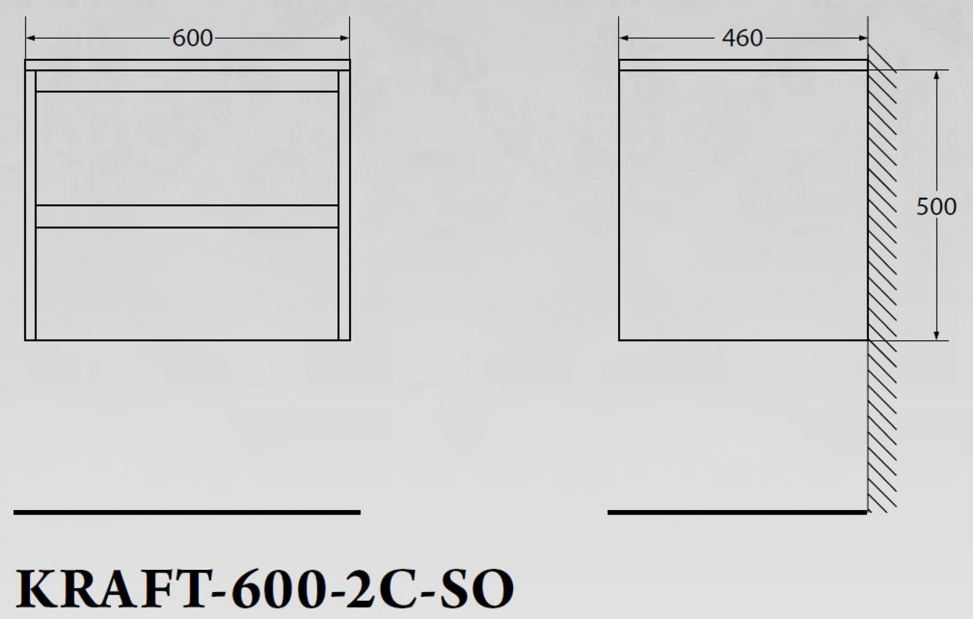 Тумба для комплекта BelBagno Kraft-600-2C-SO-PG