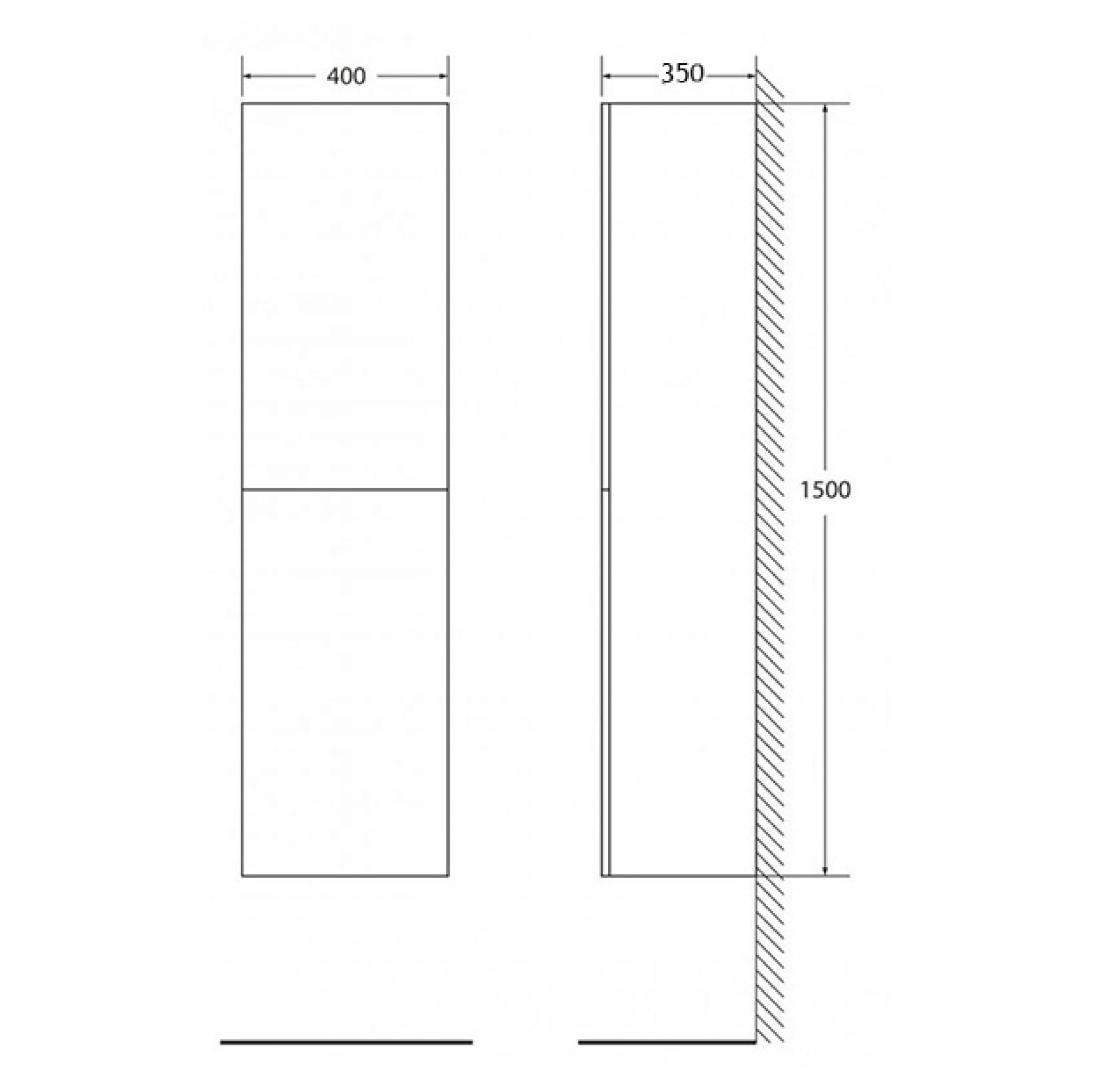 Шкаф-пенал BelBagno Z-1500-2A-SC-BO bianco opaco