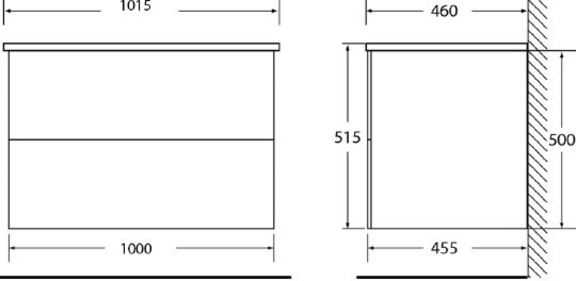 Тумба для комплекта BelBagno ETNA-1000-2C-SO-RG-P rovere grigio