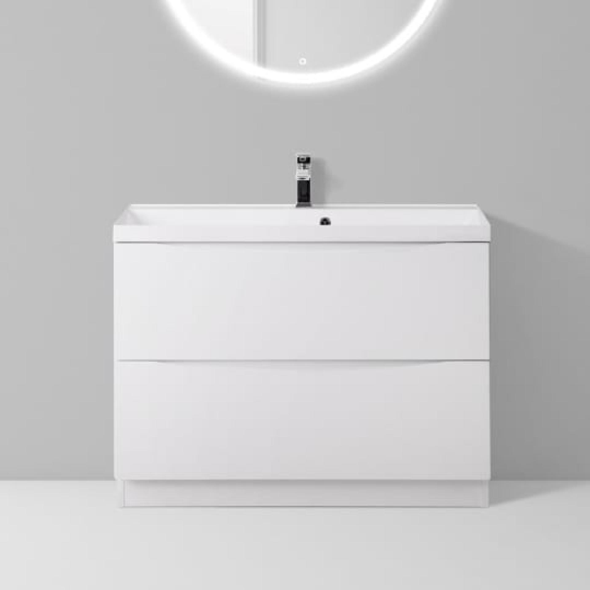 Тумба для комплекта BelBagno MARINO-800-2C-PIA-BL-P bianco lucido