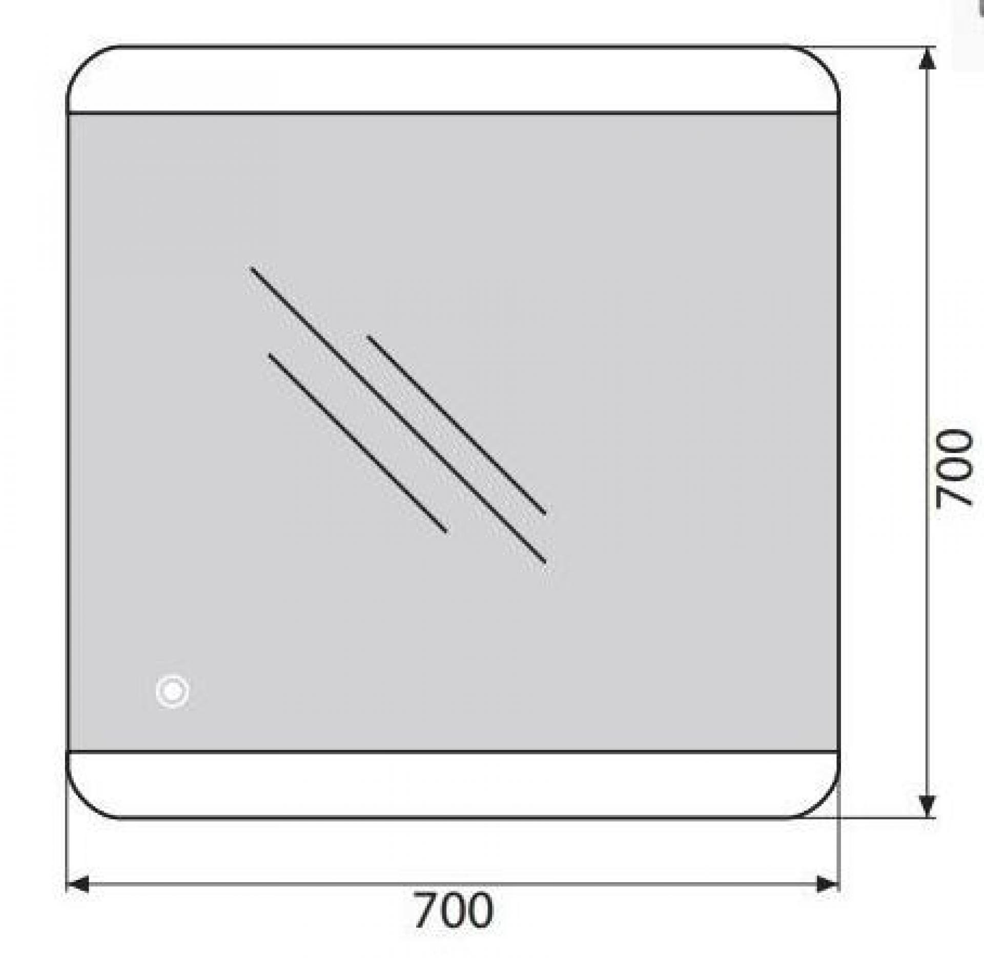 Зеркало BelBagno SPC-CEZ-700-600-LED-BTN