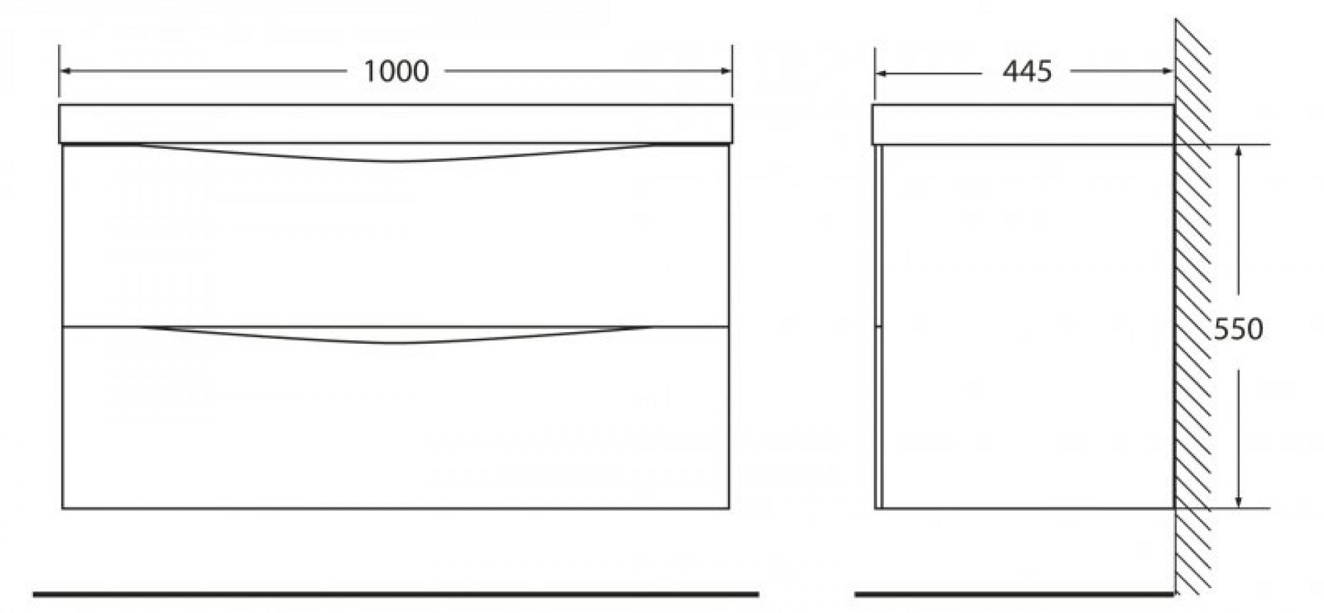 Тумба для комплекта BelBagno MARINO-1000-2C-SO-WO-P rovere bianco