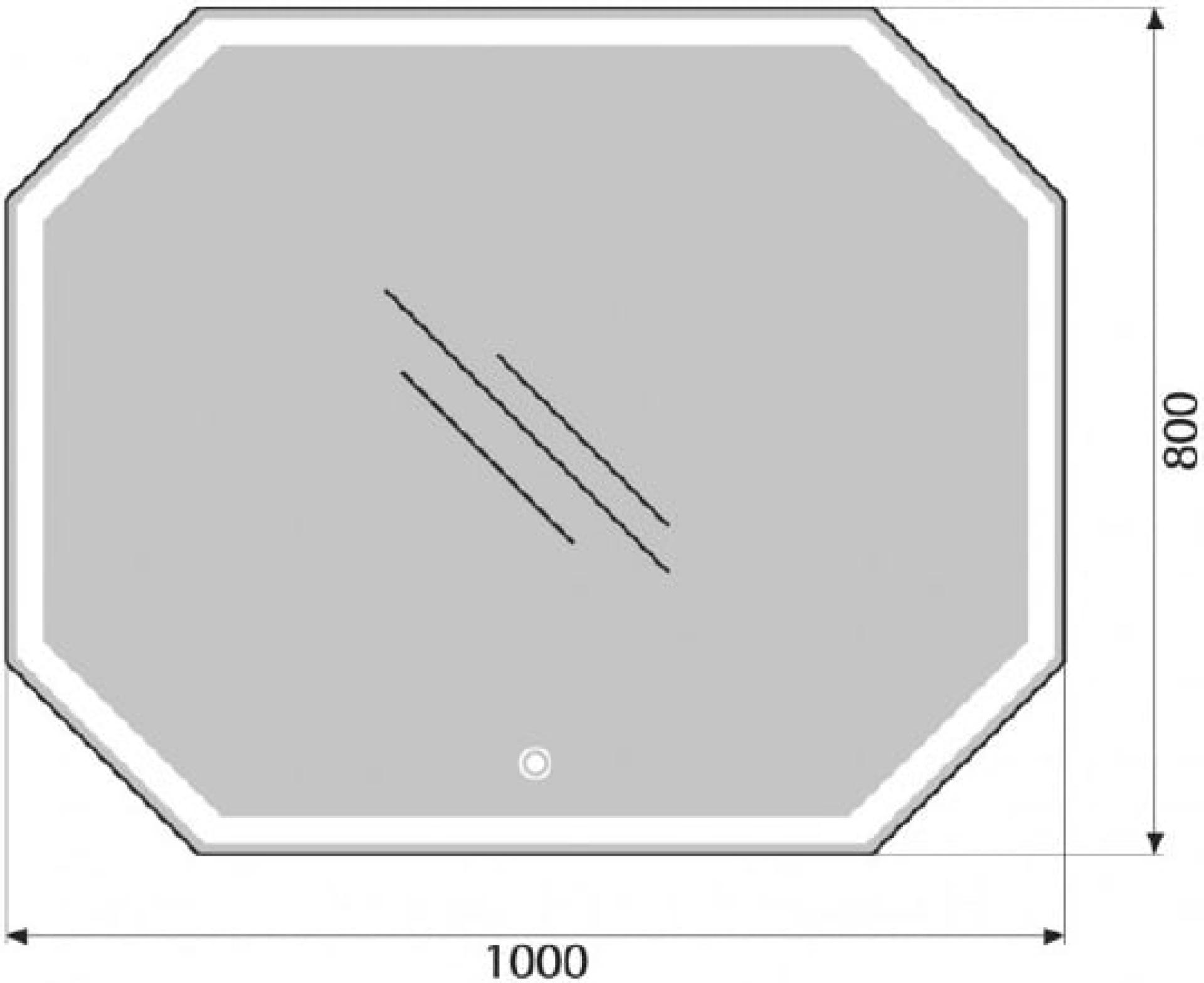 Зеркало BelBagno SPC-OTT-1000-800-LED-TCH