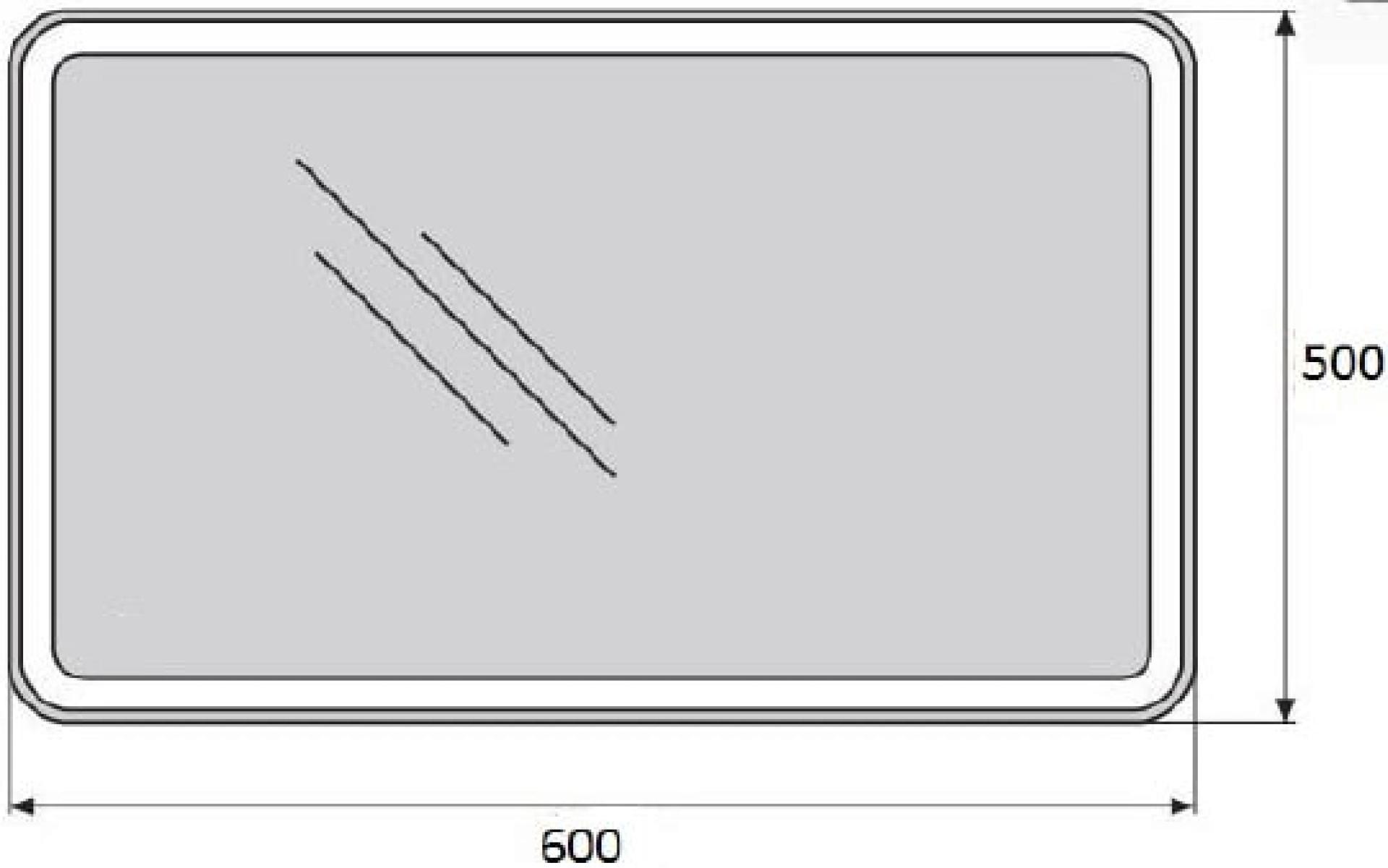 Зеркало BelBagno SPC-MAR-500-600-LED-BTN