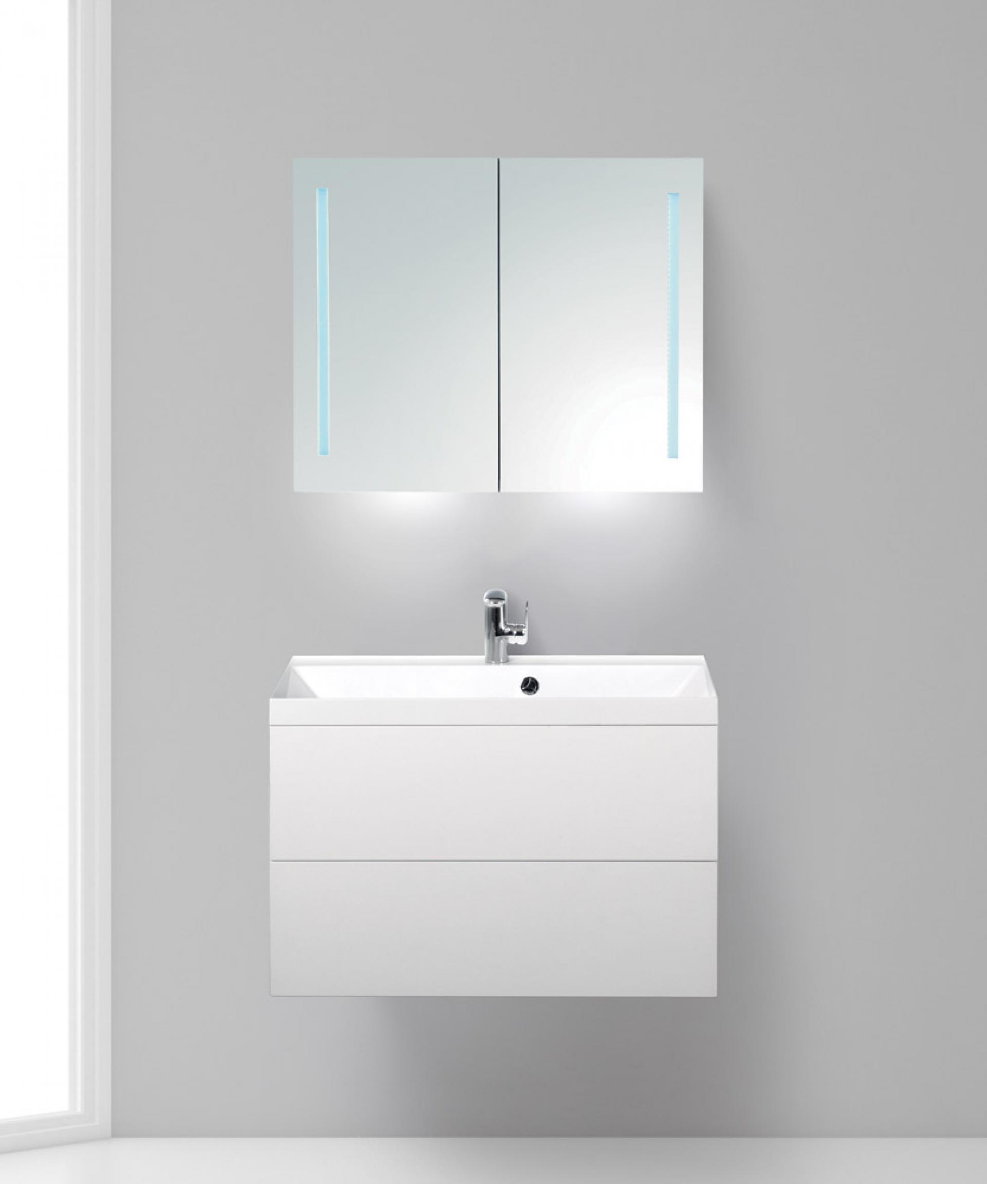 Тумба для комплекта BelBagno REGINA-800-2C-SO-BO-P-BLUM bianco opaco