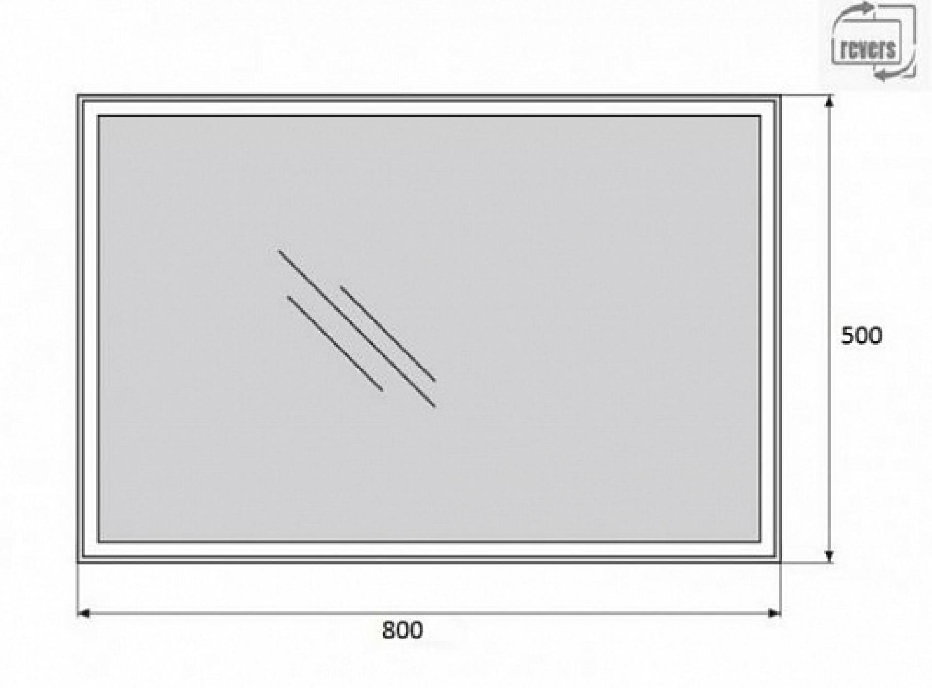 Зеркало BelBagno SPC-MAR-500-800-LED-BTN