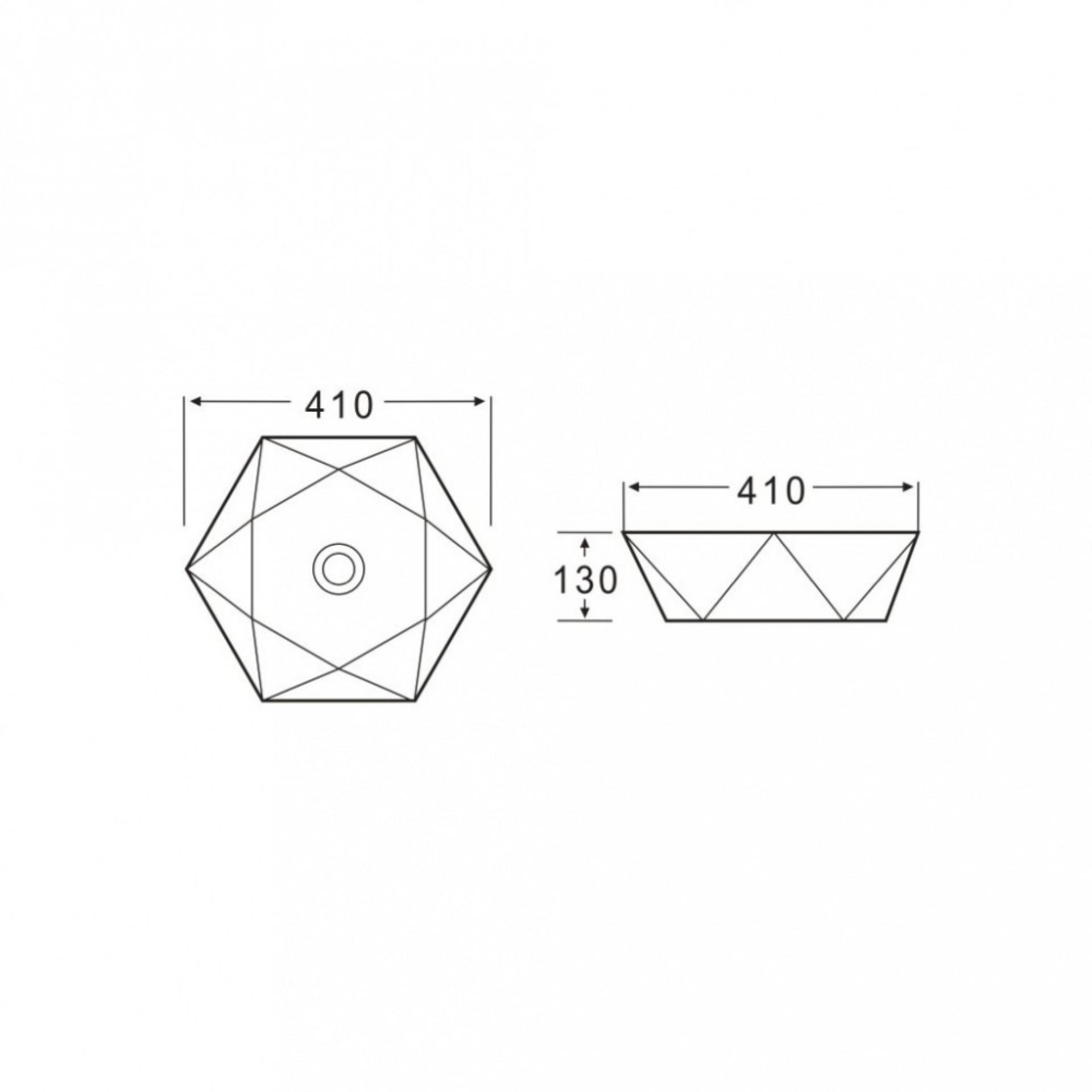 Раковина накладная 41 см Belbagno BB1344A