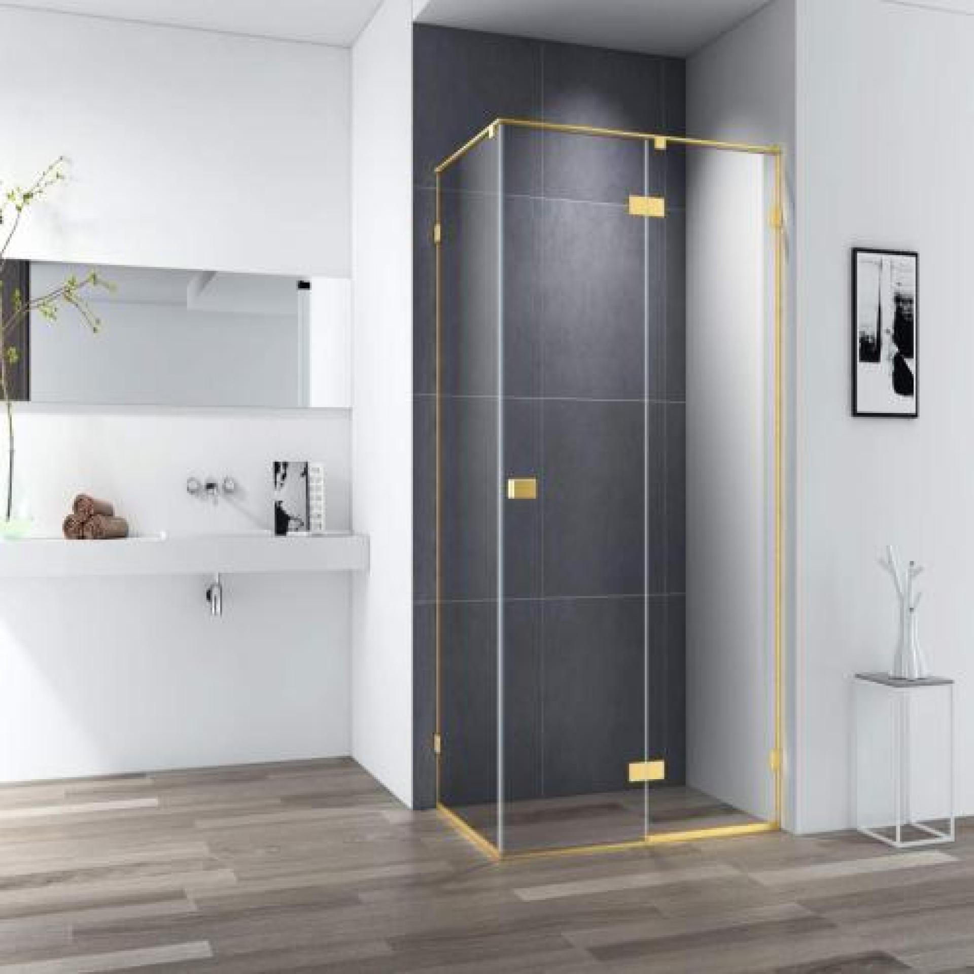 Перегородка душевая Cezares Bellagio 90 BELLAGIO-90-GL-FIX-C-GM стекло прозрачное