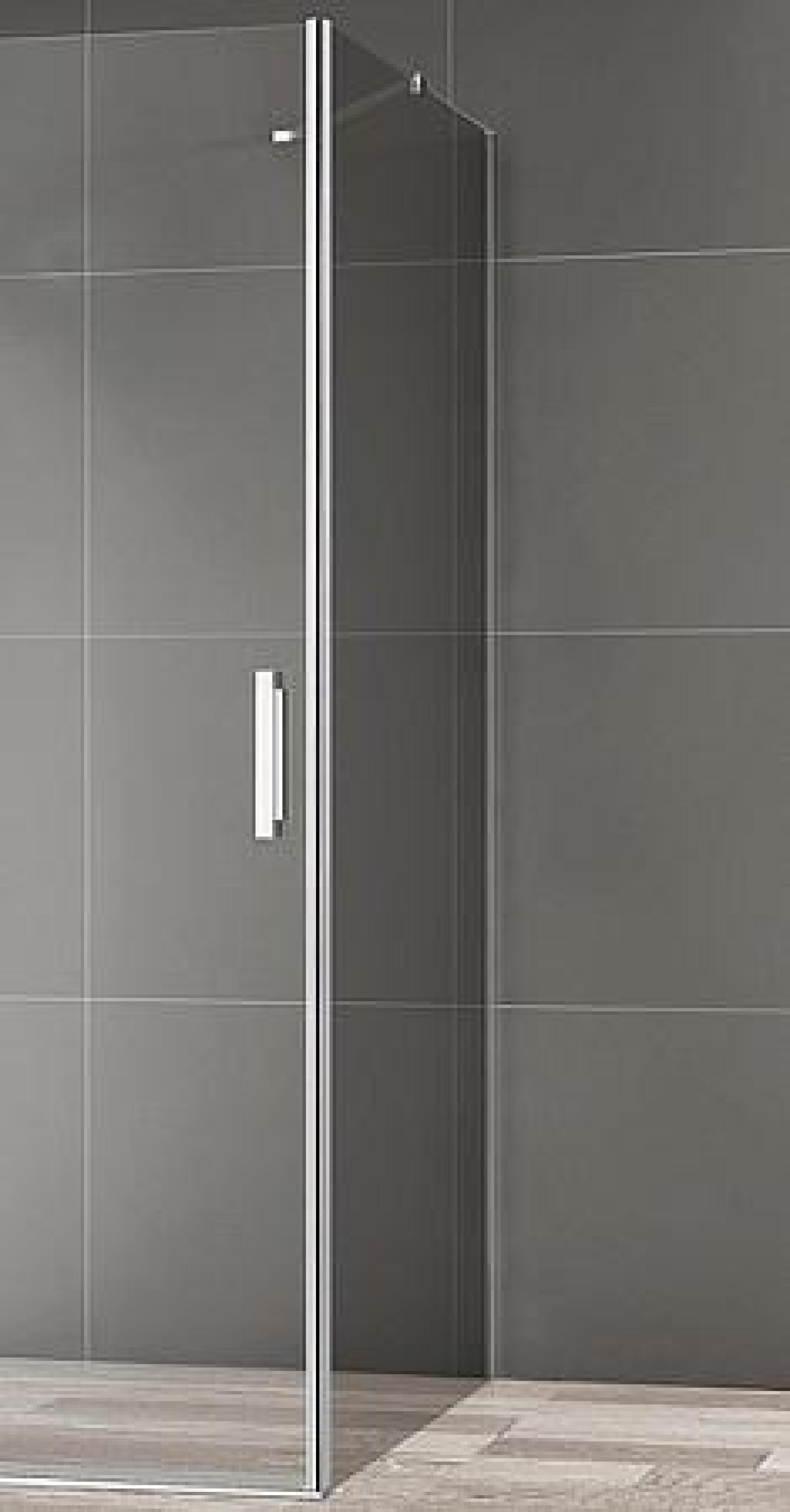 Перегородка душевая Cezares Eco 100 ECO-O-100-FIX-C-Cr профиль хром, стекло прозрачное