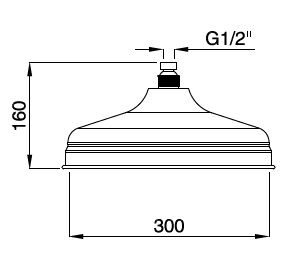 Верхний душ Cezares Czr CZR-U-SP8-30-03/24 золото