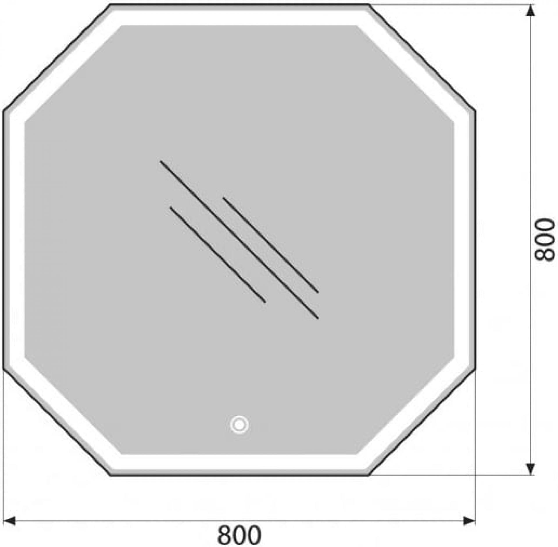 Зеркало BelBagno SPC-OTT-800-800-LED-TCH