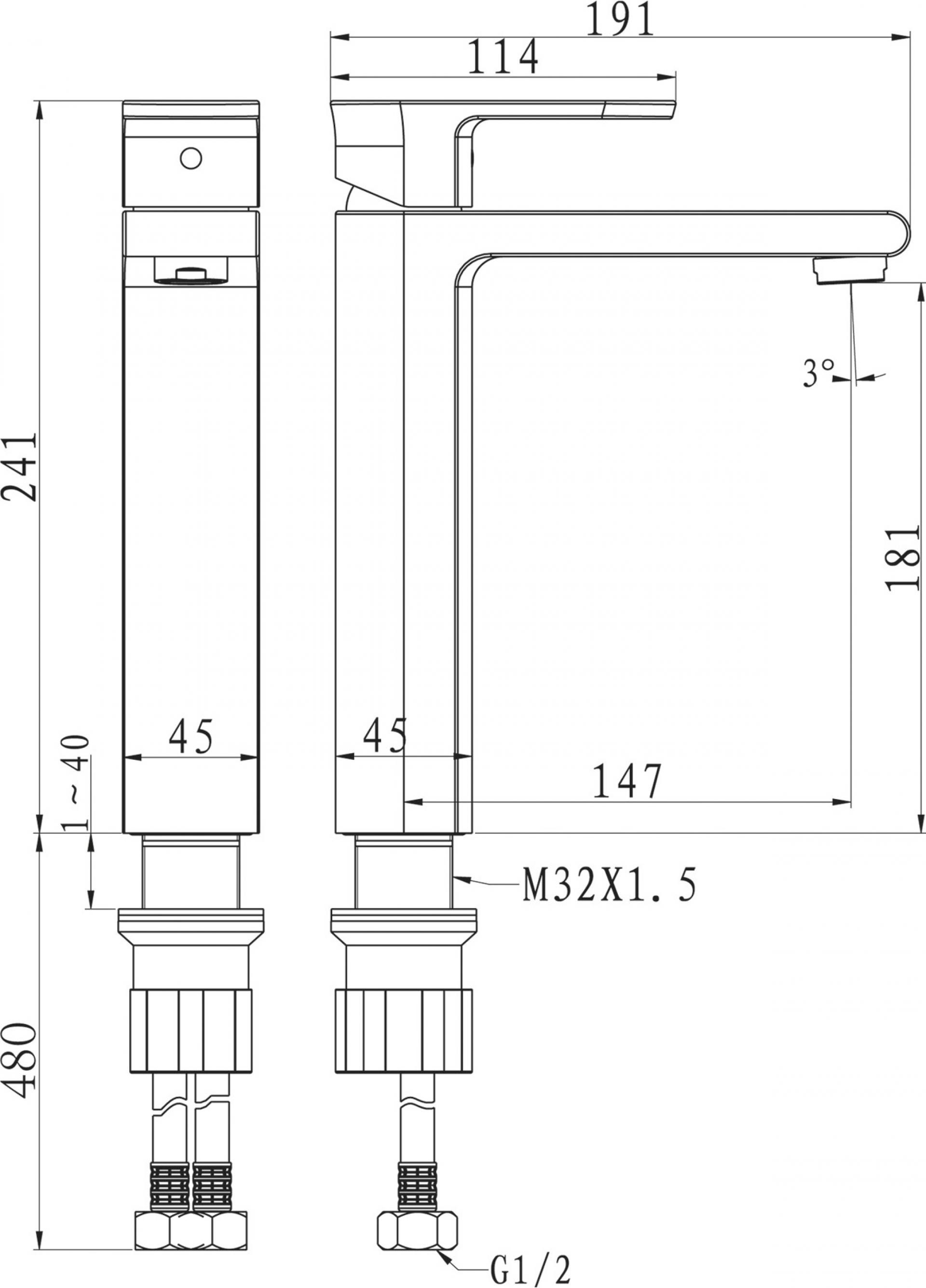 Смеситель BelBagno Terra TER LMC CRM для раковины