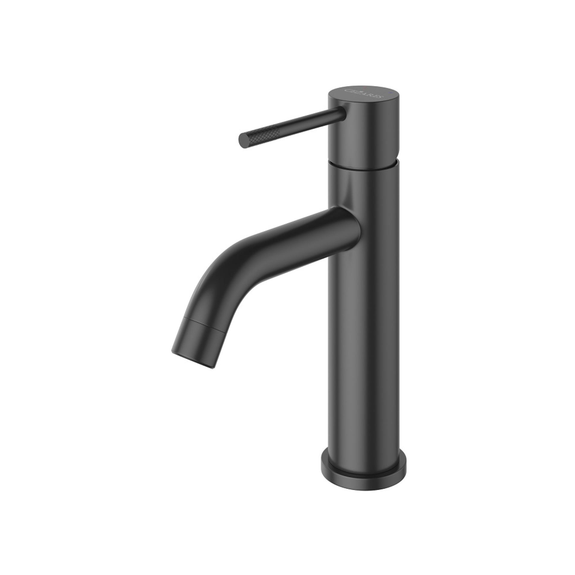 Смеситель для раковины Cezares Relax RELAX-LS1-NOP с донный клапаном, черный матовый