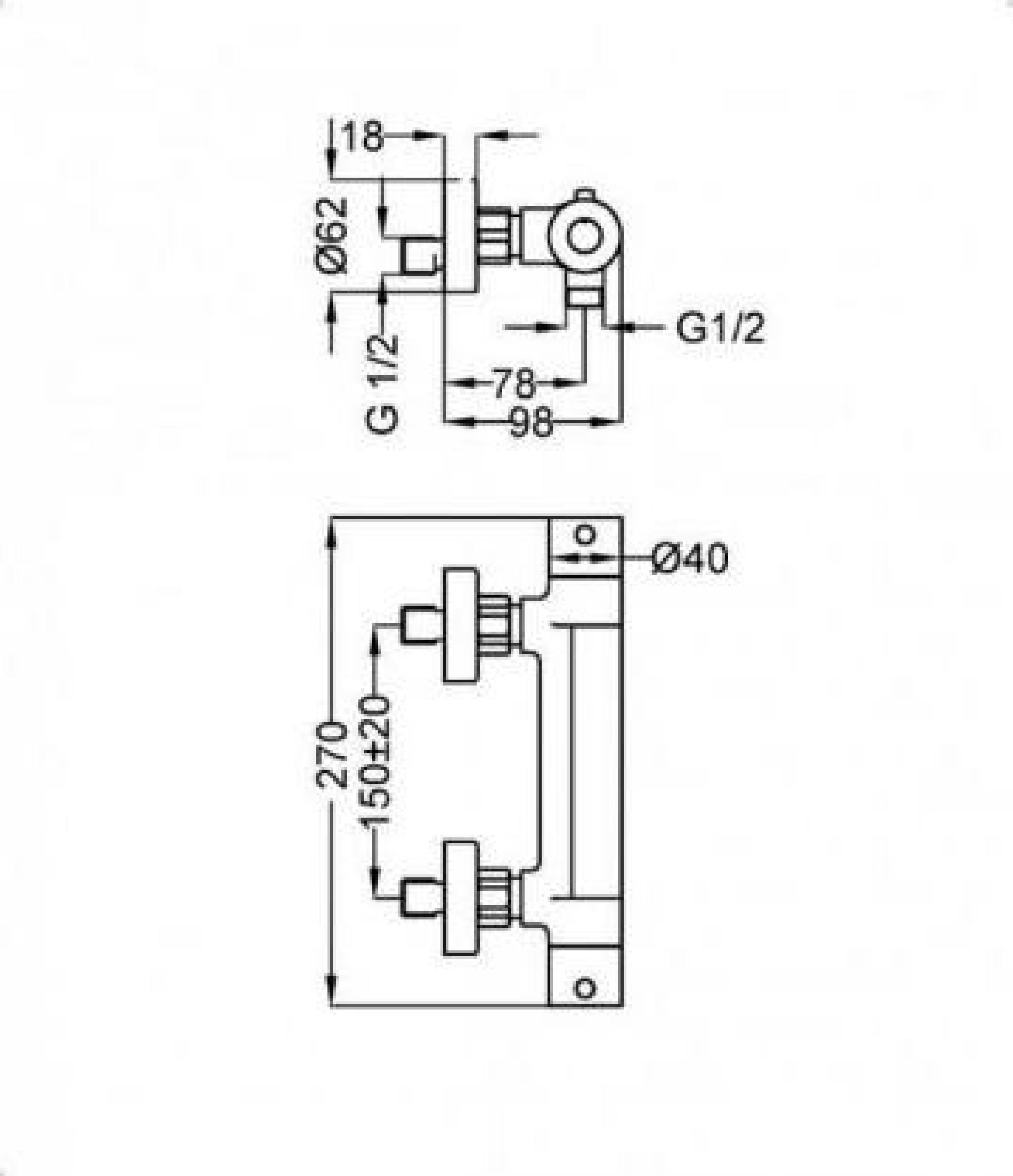 Смеситель для душа Cezares STELLA-DM-T-01-Cr, хром