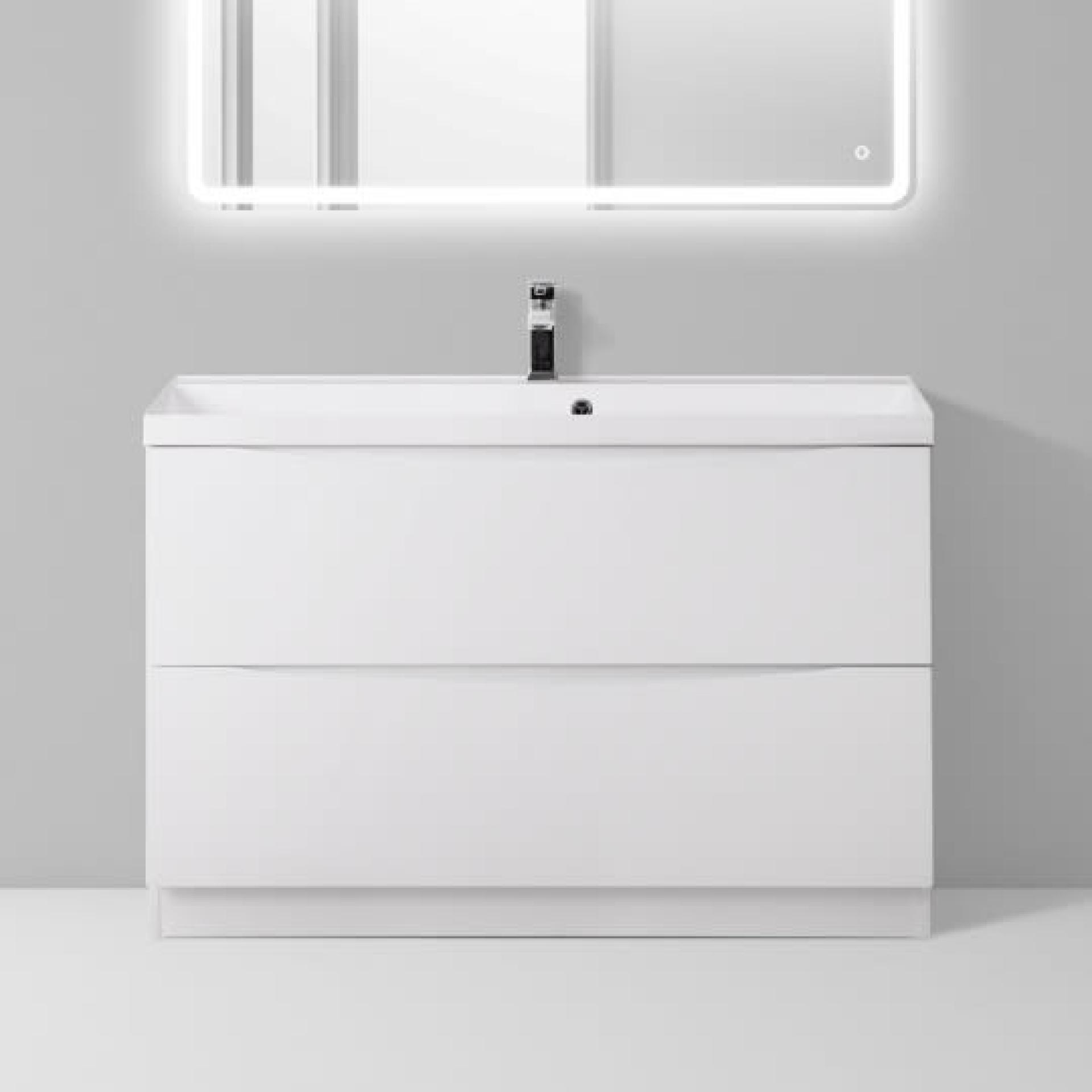 Тумба для комплекта BelBagno MARINO-900-2C-PIA-BL-P bianco lucido