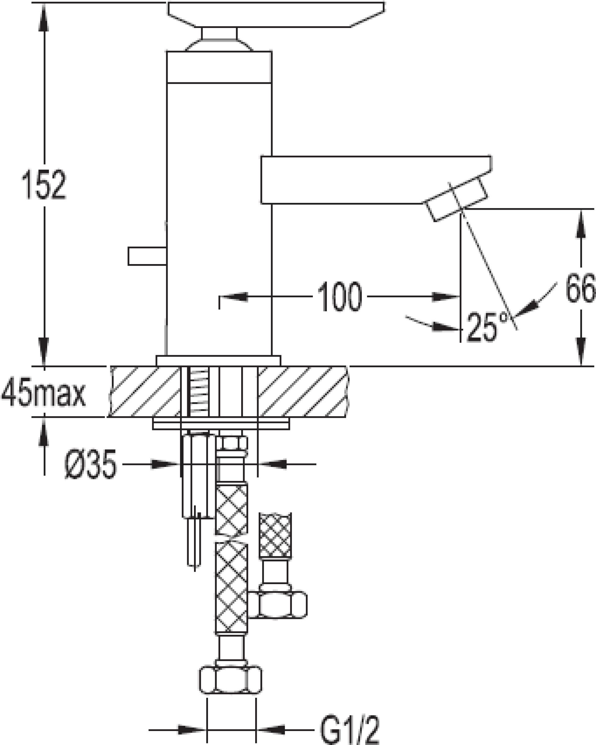 Смеситель для раковины Cezares SIESTA-F-LS-01-W0, хром