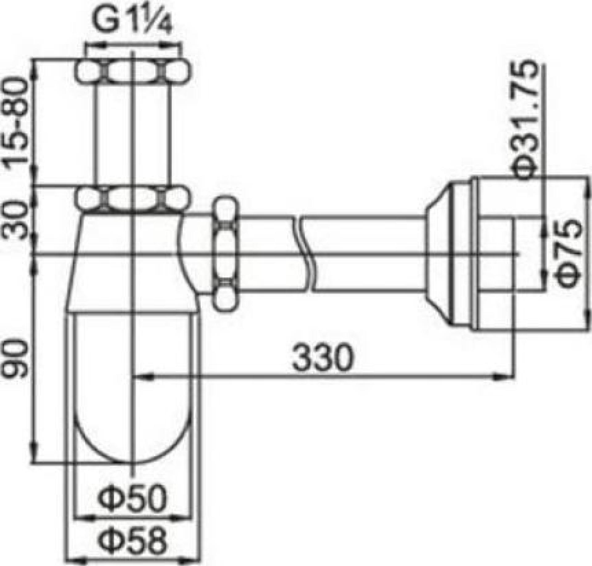 Сифон для раковины Cezares CZR-SB4-03, золото