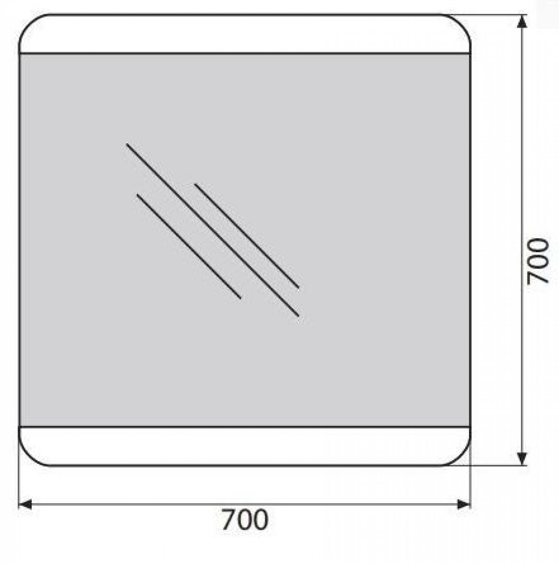 Зеркало BelBagno SPC-CEZ-700-700-LED-BTN