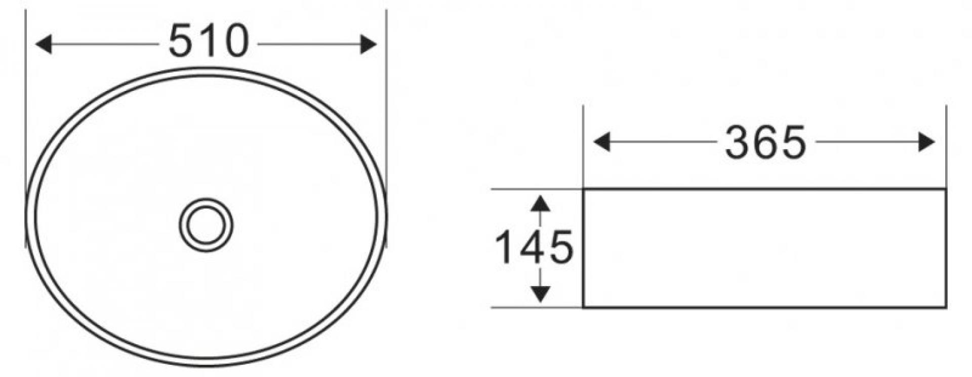 Раковина накладная 51 см Belbagno BB1049