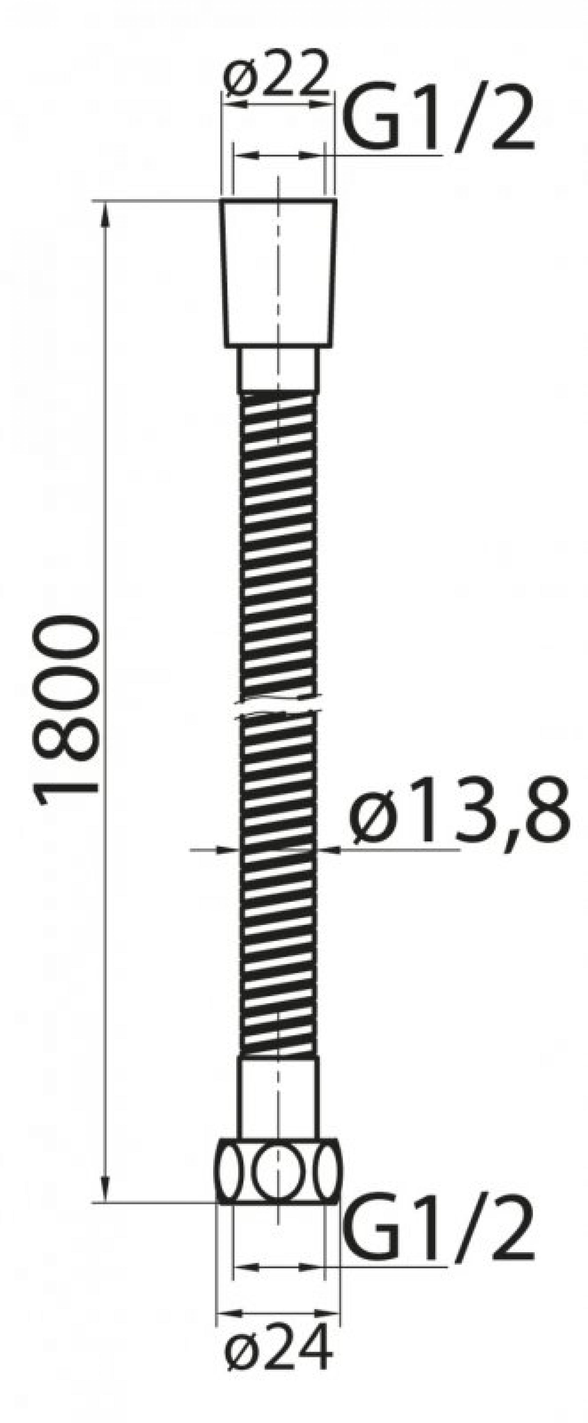 Душевой шланг Cezares CZR-FMDC-180-03, золото