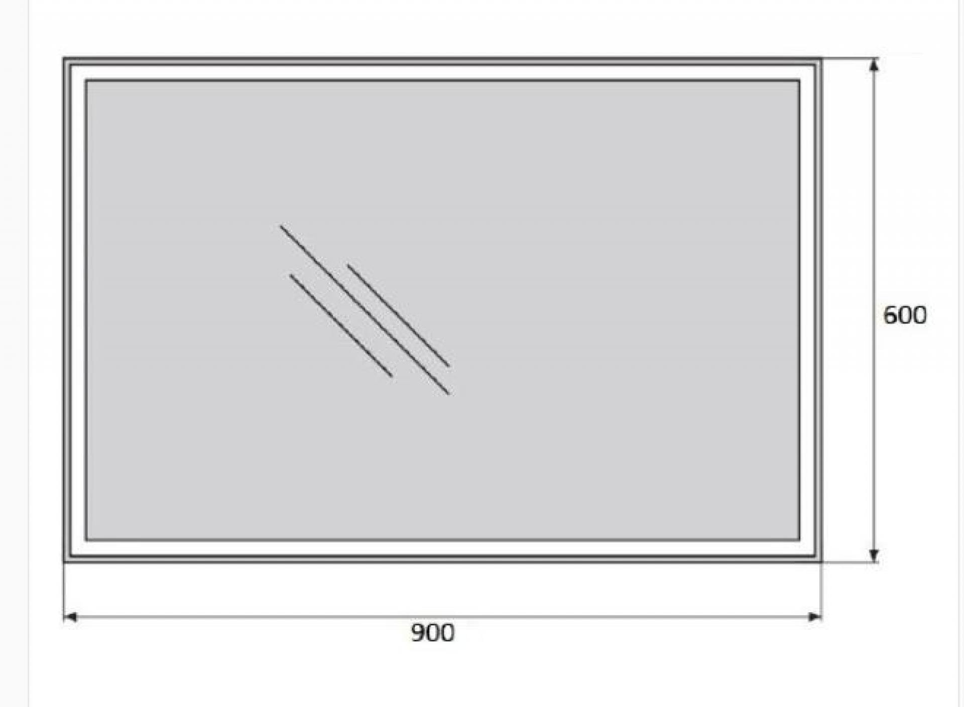 Зеркало BelBagno SPC-GRT-900-600-LED-BTN