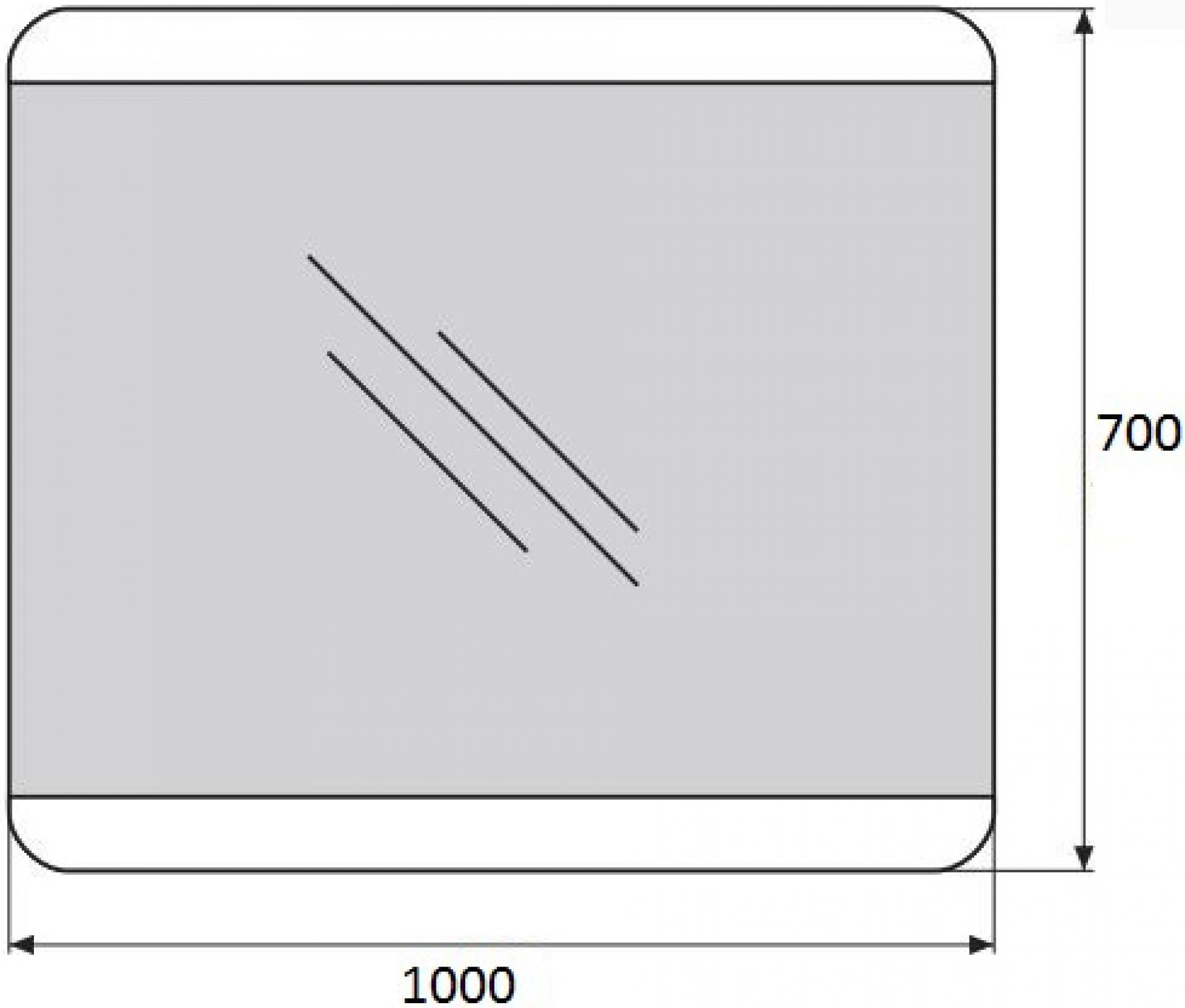 Зеркало BelBagno SPC-CEZ-1000-700-LED-BTN