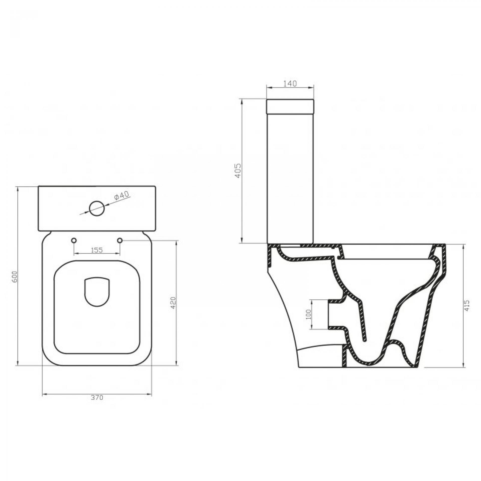 Унитаз-компакт BelBagno Janice BB124CP с бачком BB124T