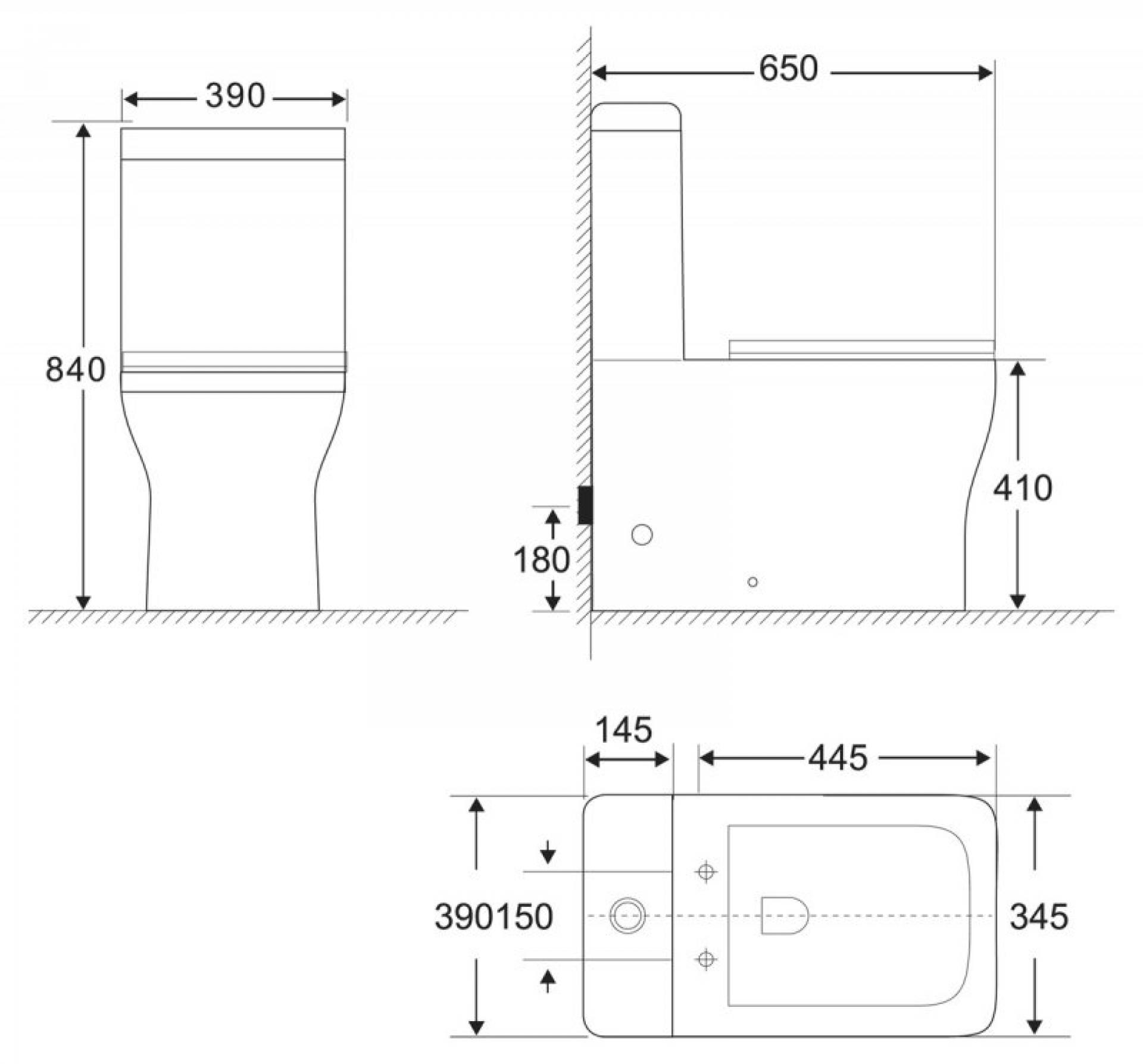 Унитаз-компакт BelBagno Romano BB248CPR-P с бачком BB248T