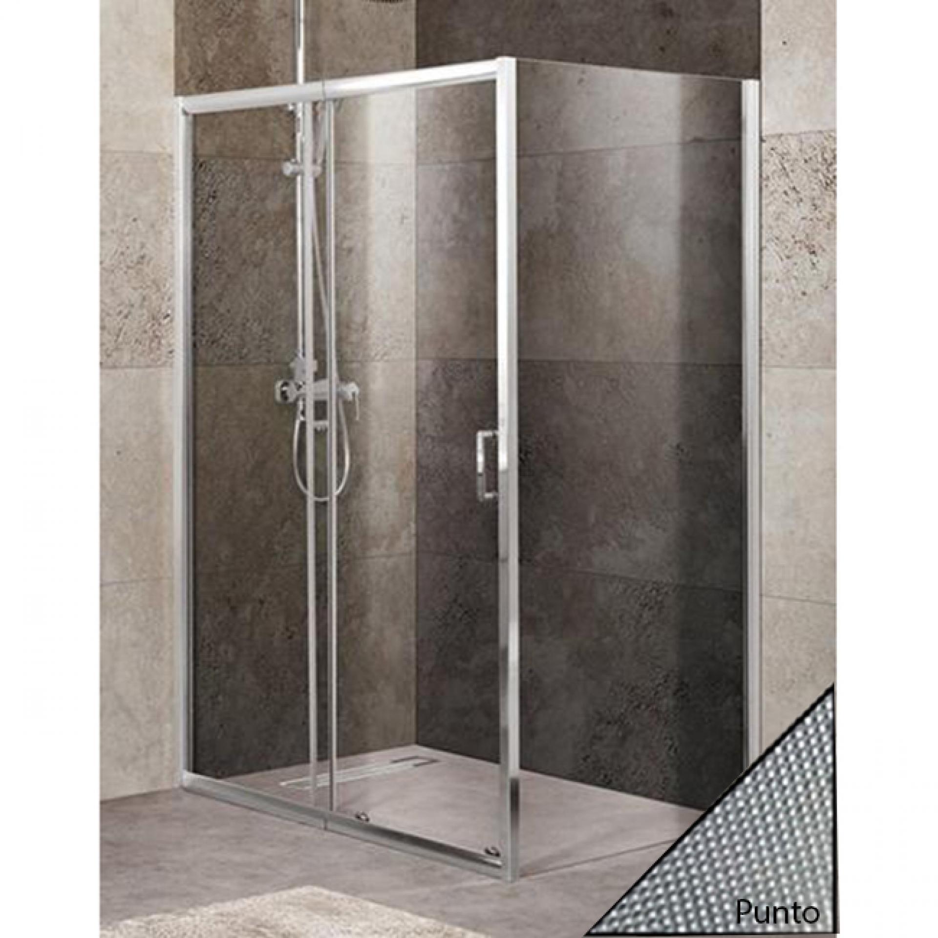 Душевой уголок BelBagno UNIQUE-AH-1-100/115-90-P-Cr стекло punto