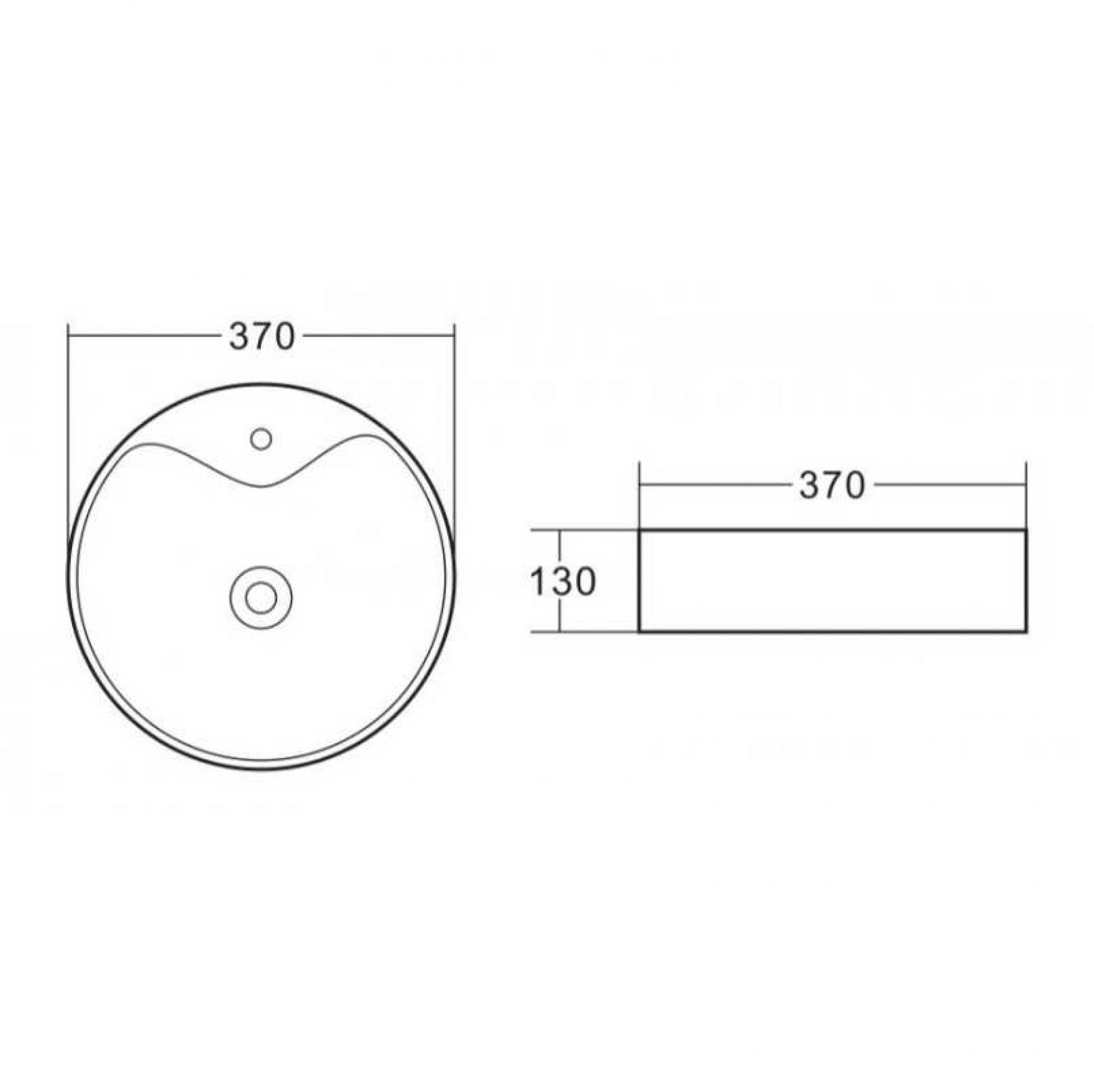 Раковина накладная 37 см Belbagno BB1400