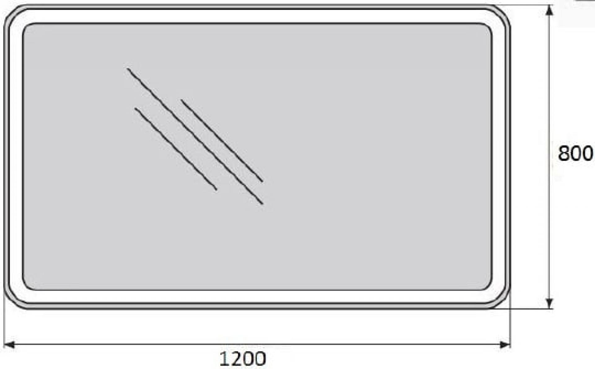 Зеркало BelBagno SPC-MAR-1200-800-LED-BTN