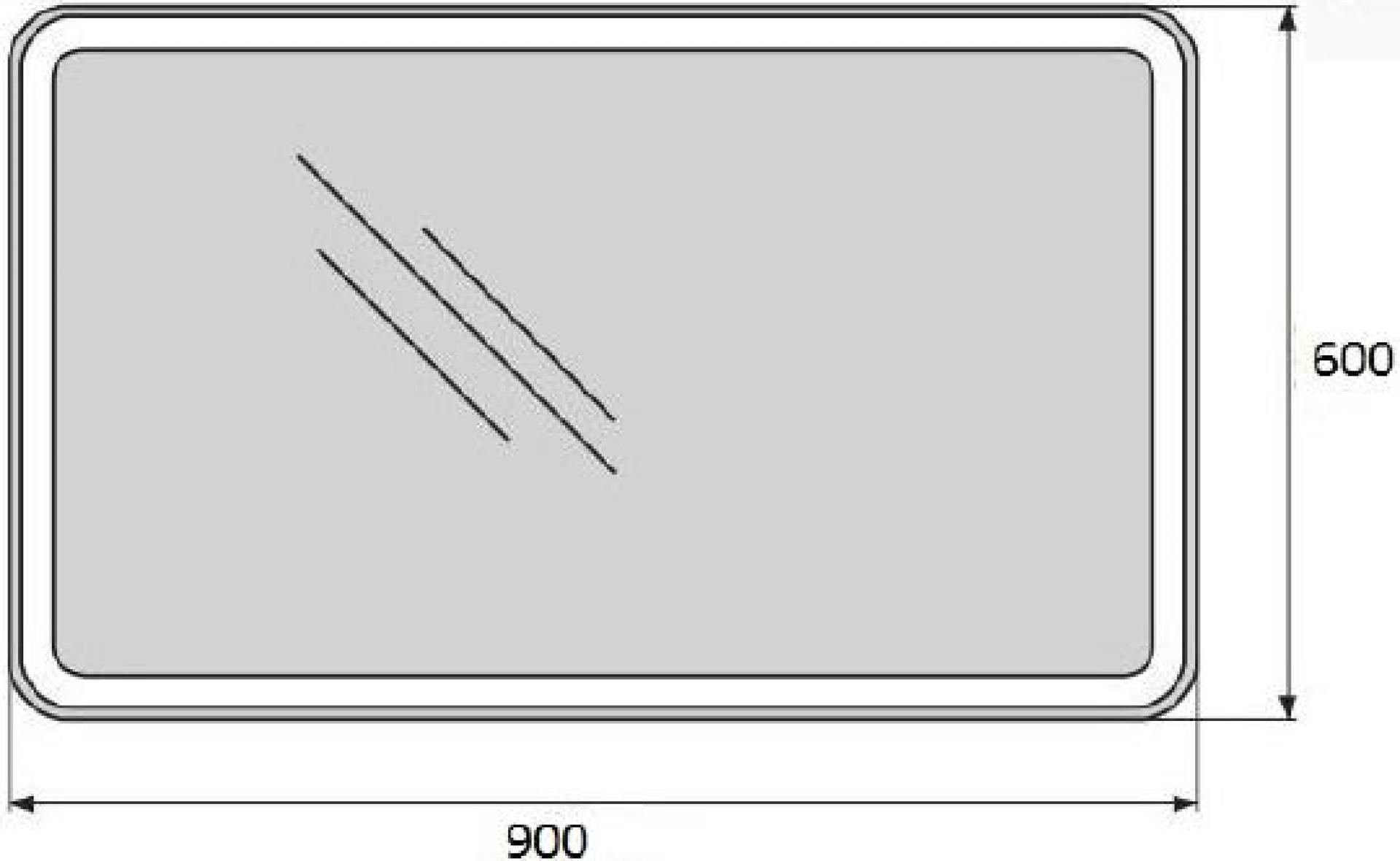 Зеркало BelBagno SPC-MAR-900-600-LED-BTN