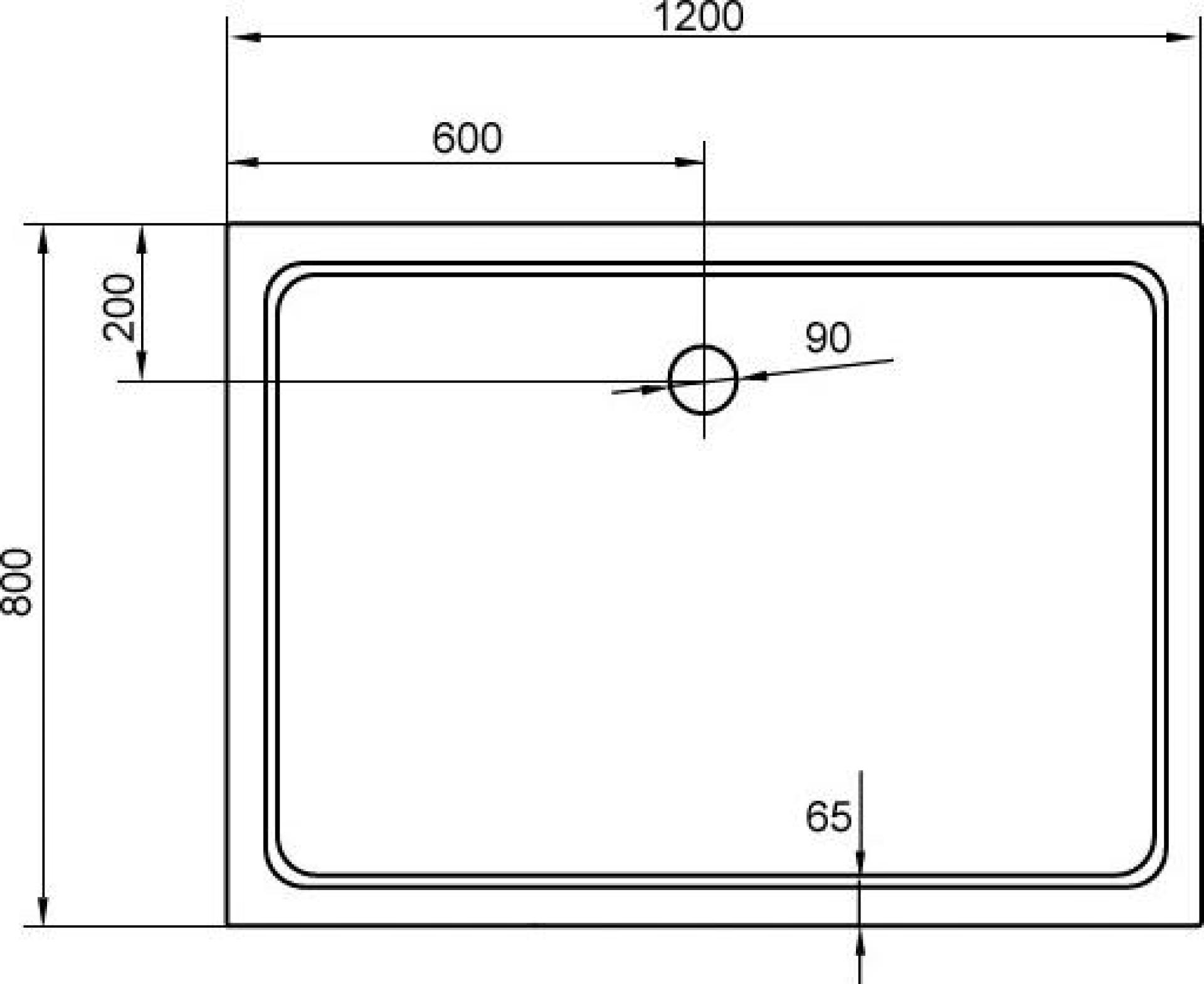 Поддон для душа Cezares SMC AH 120x80 см