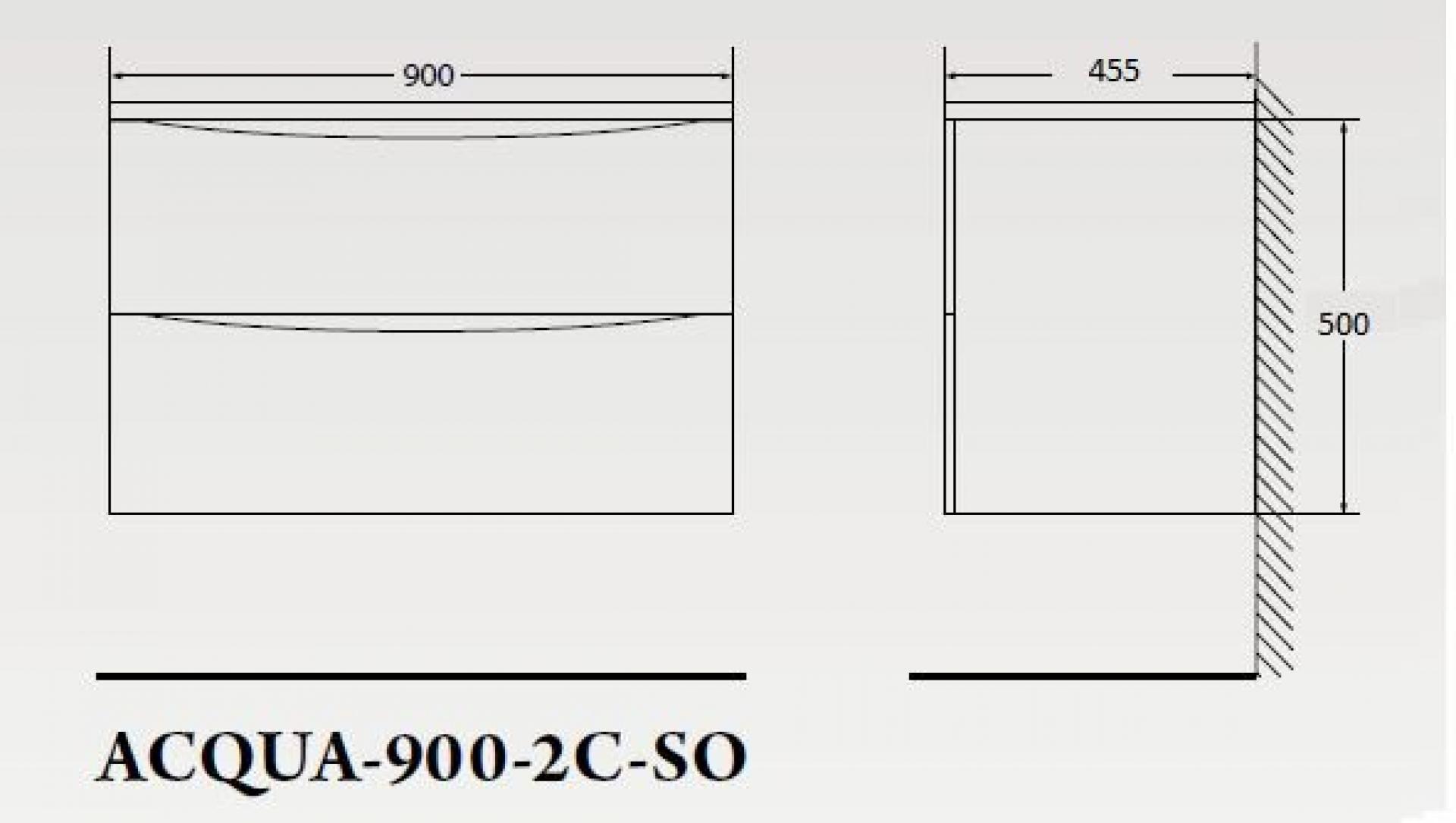 Тумба для комплекта BelBagno ACQUA-900-2C-SO-RR rovere rustico