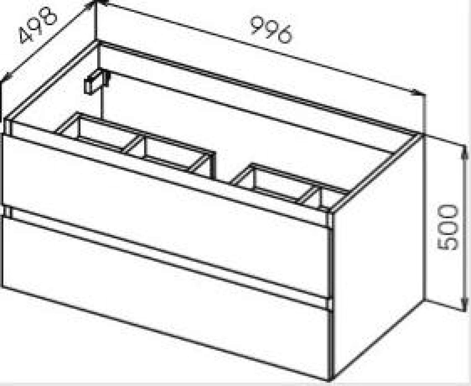 Тумба для комплекта Cezares MOLVENO-100-2C-SO-LB legno bianco